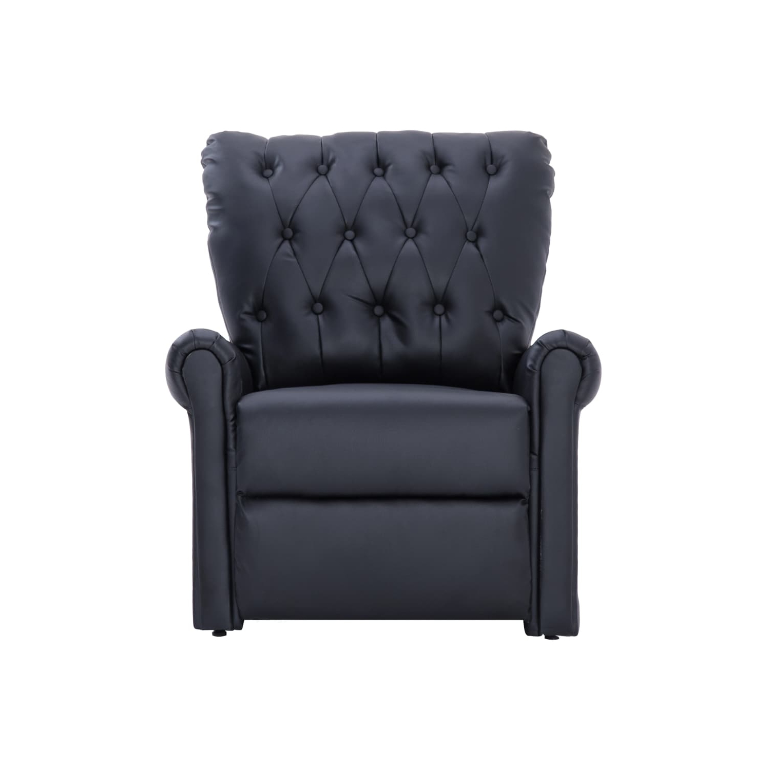 vidaXL Reclining Chair Black Faux Leather