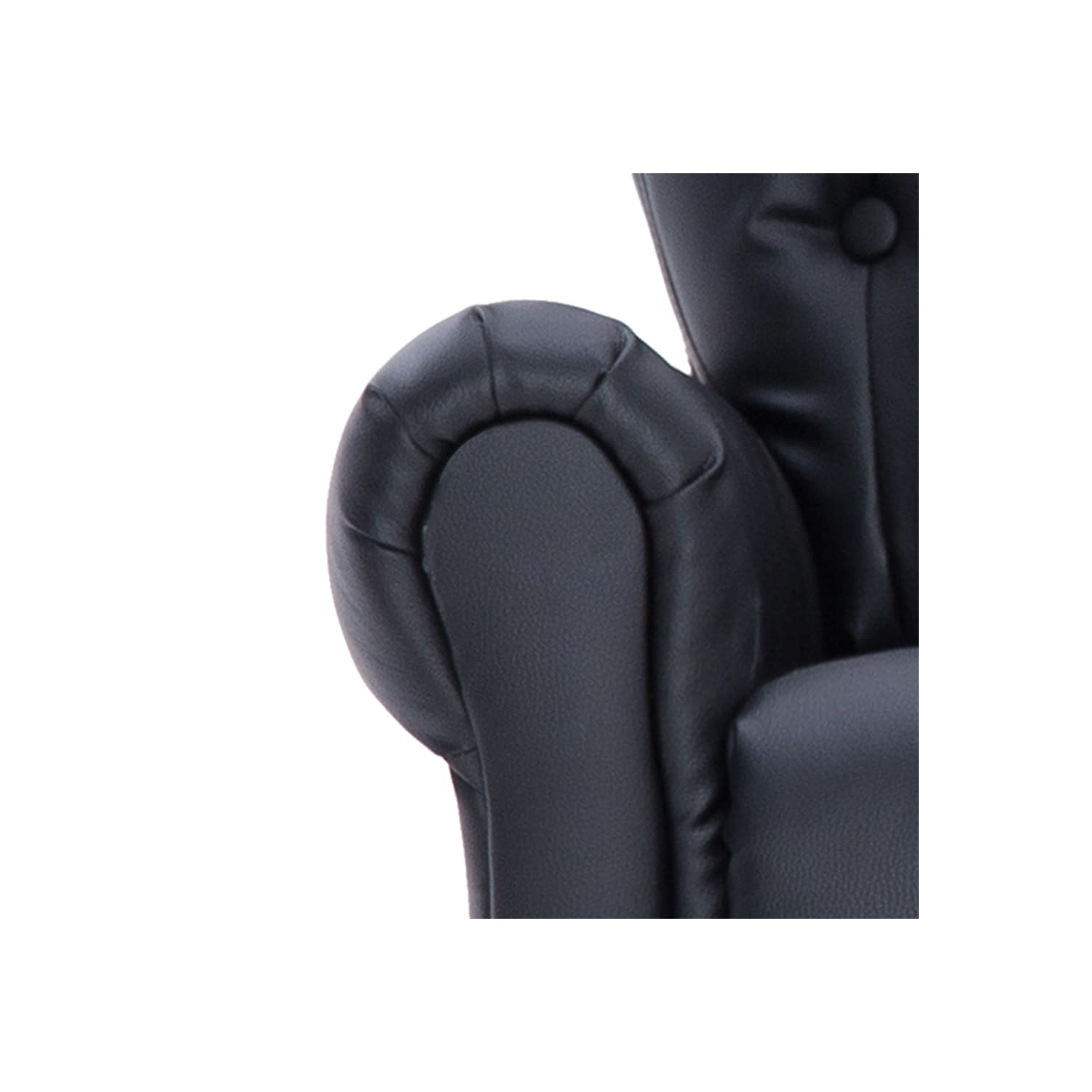 vidaXL Reclining Chair Black Faux Leather