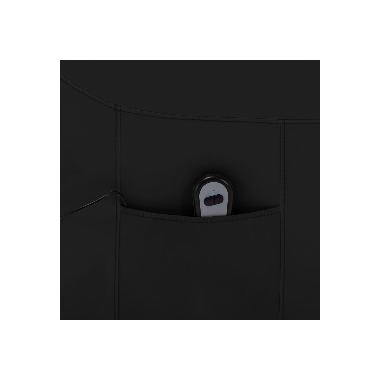 Fauteuil inclinable à position debout en similicuir noir VidaXL