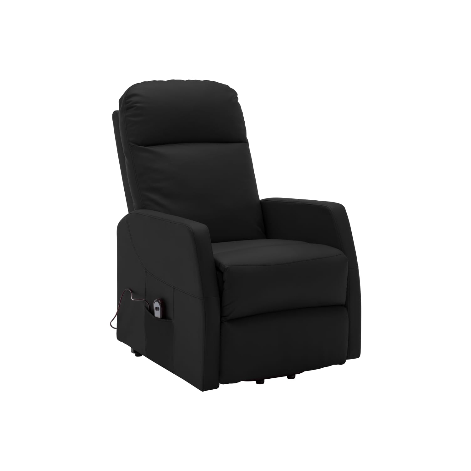 Fauteuil inclinable à position debout en similicuir noir VidaXL
