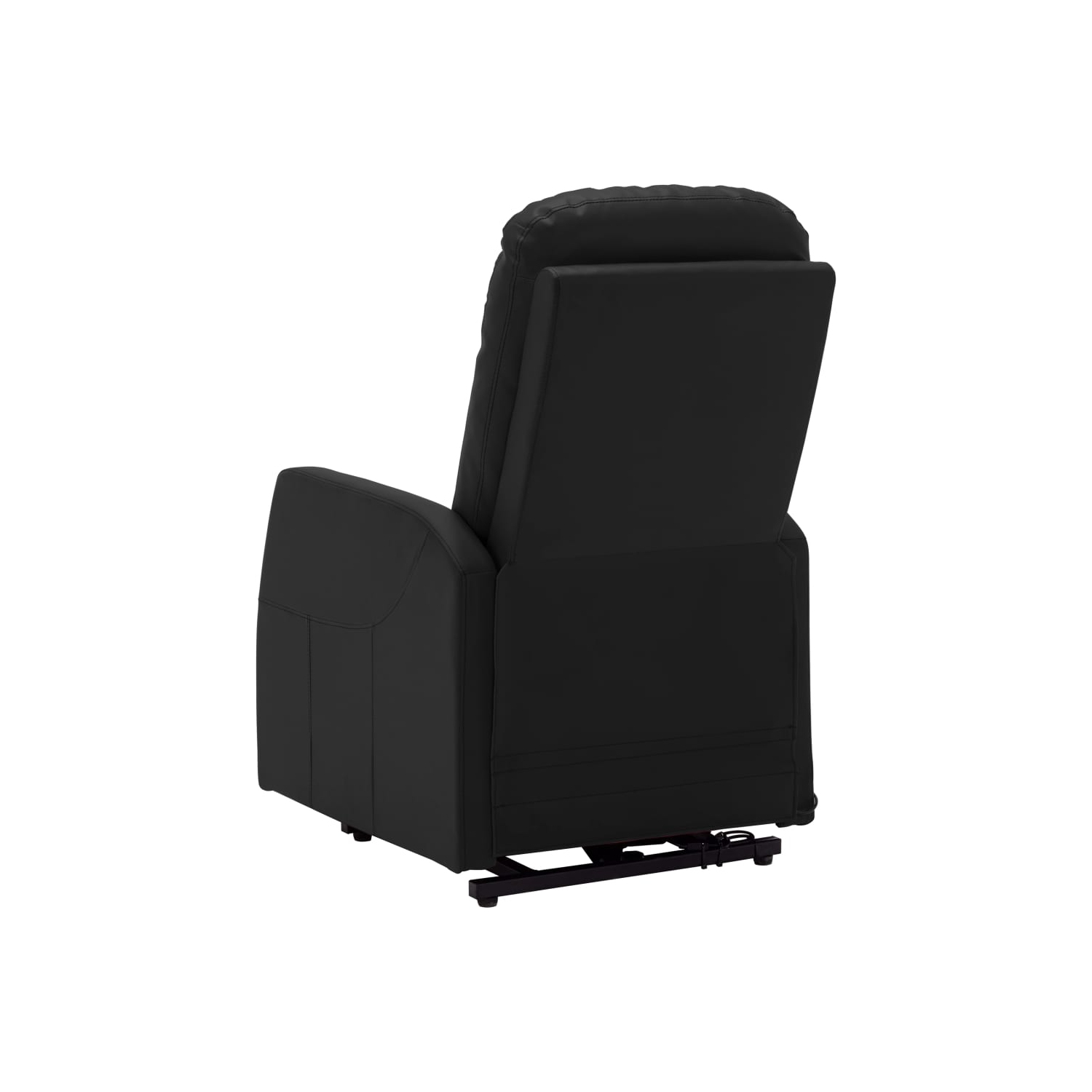 Fauteuil inclinable à position debout en similicuir noir VidaXL