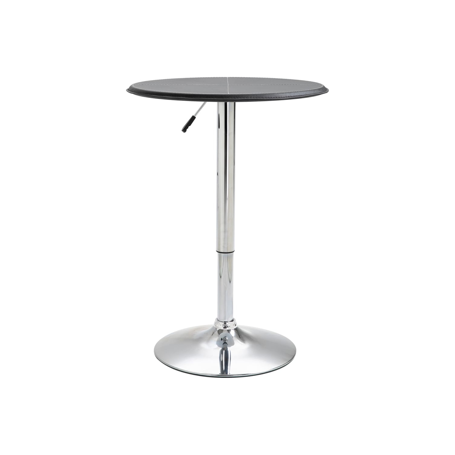 vidaXL Bar Table Black Ø23.6" MDF