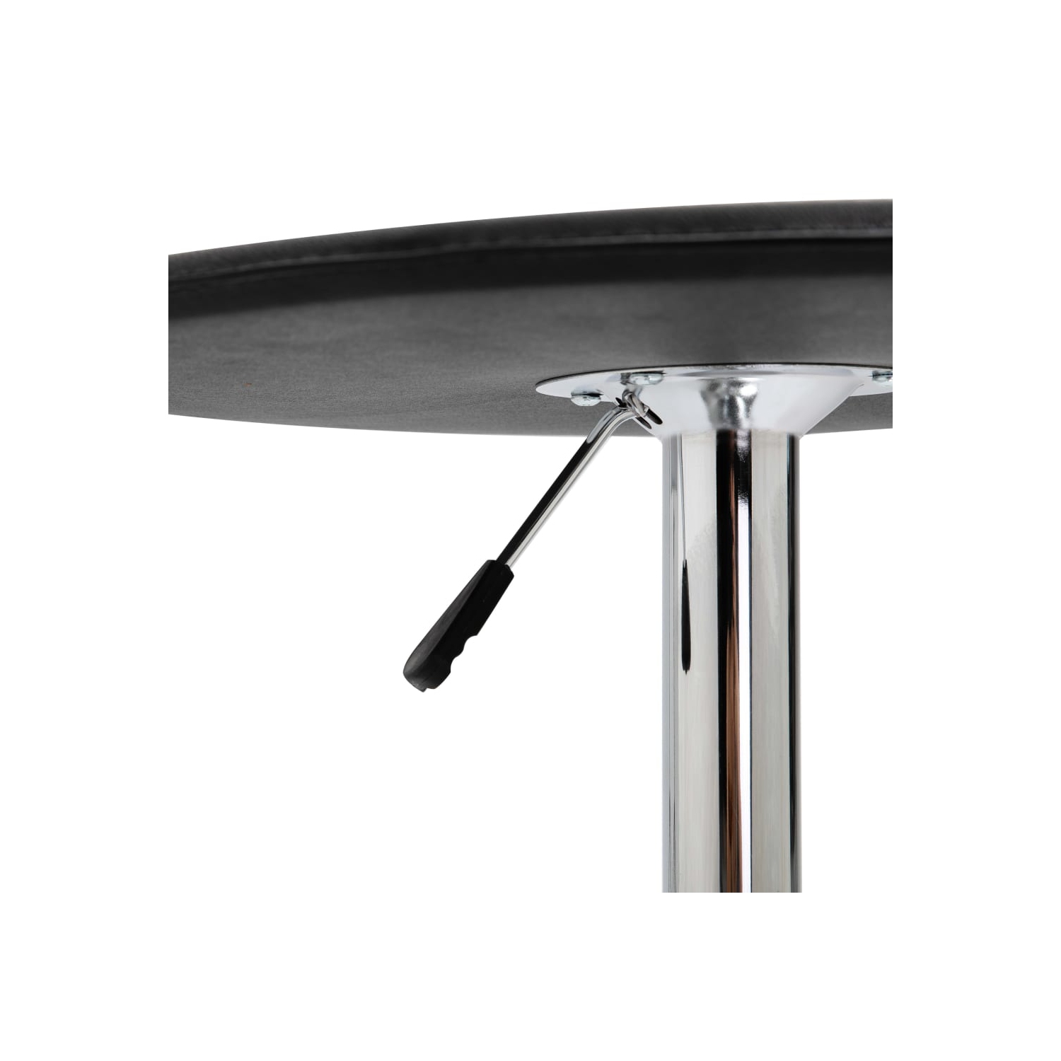 vidaXL Bar Table Black Ø23.6" MDF