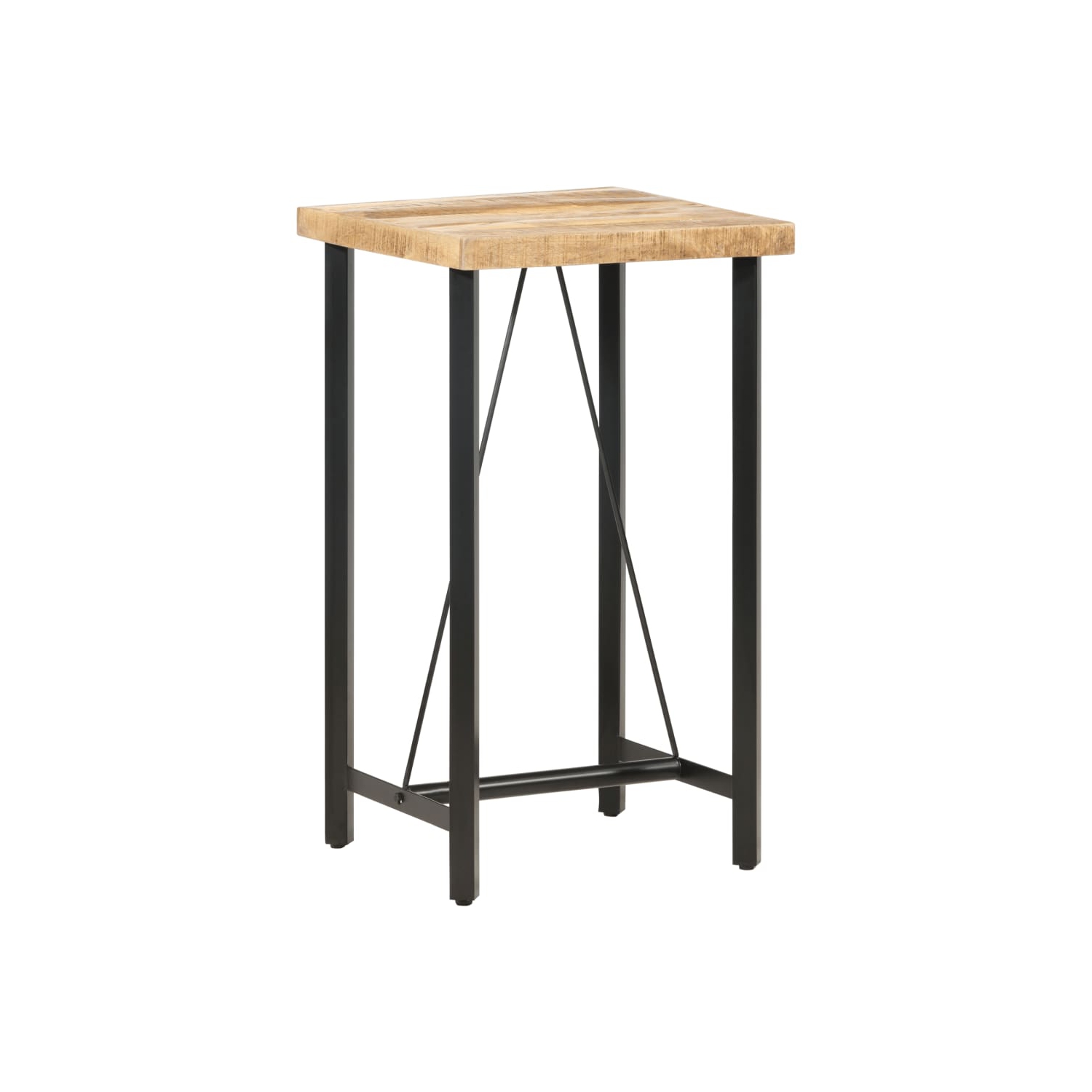 vidaXL Bar Table 23.6"x23.6"x42.1" Rough Mango Wood