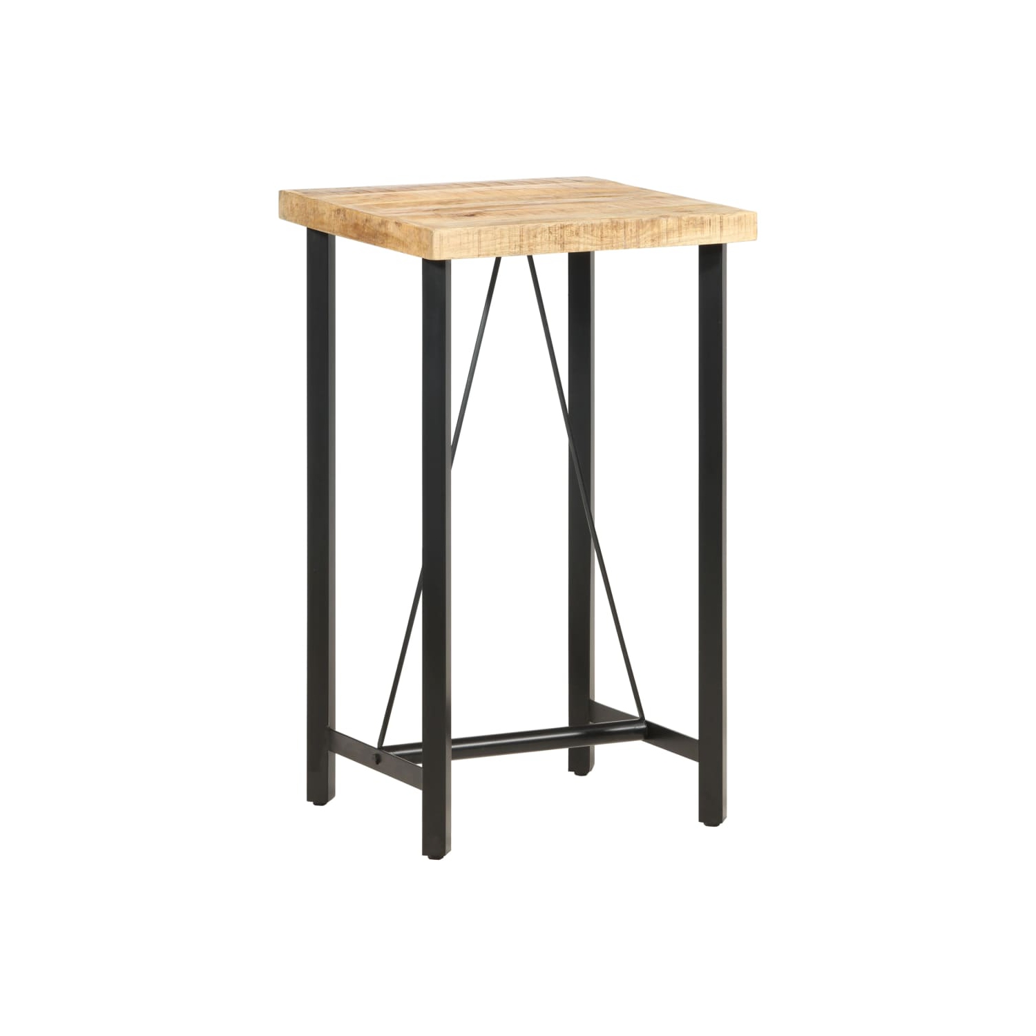 vidaXL Bar Table 23.6"x23.6"x42.1" Rough Mango Wood