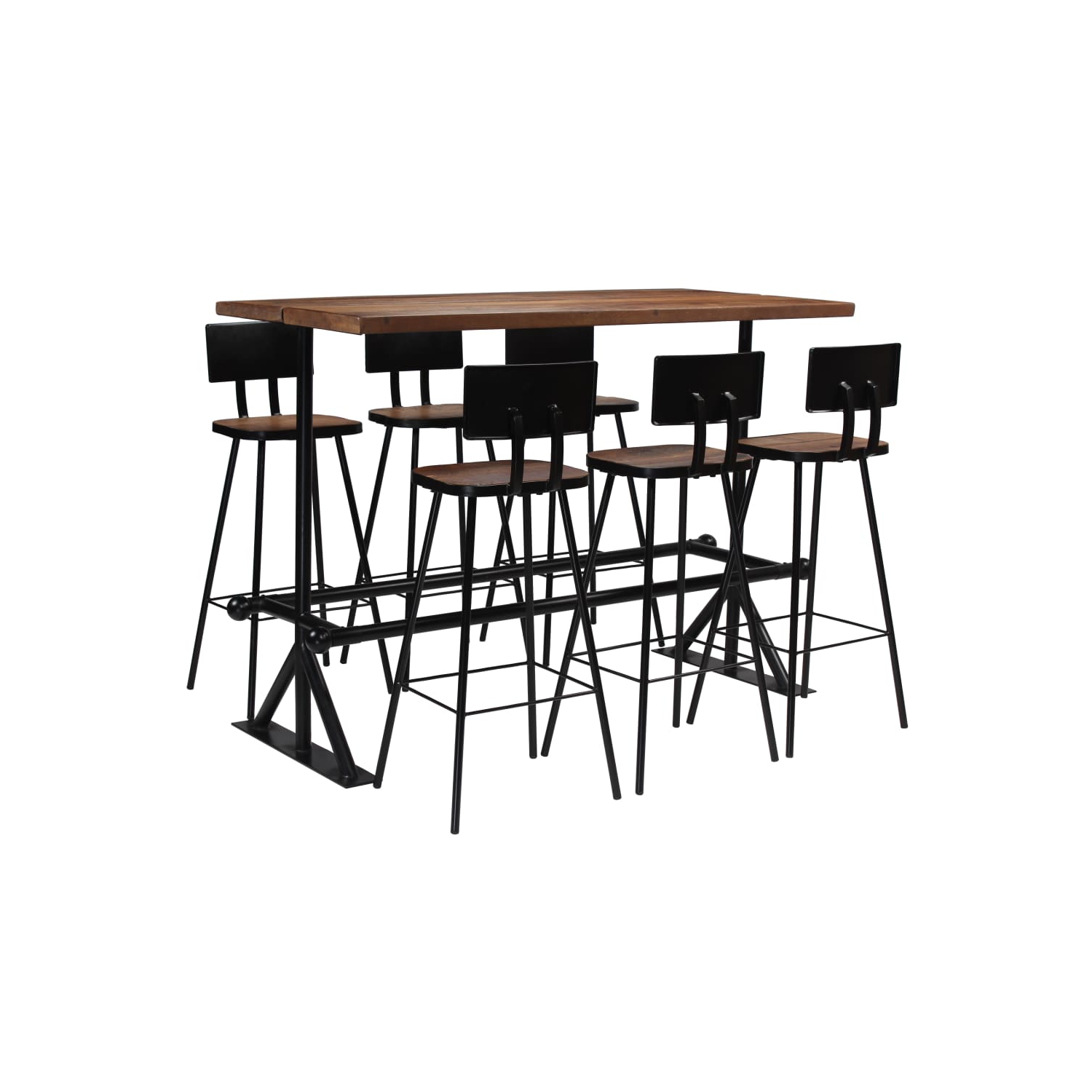 vidaXL Bar Set 7 Piece Solid Reclaimed Wood