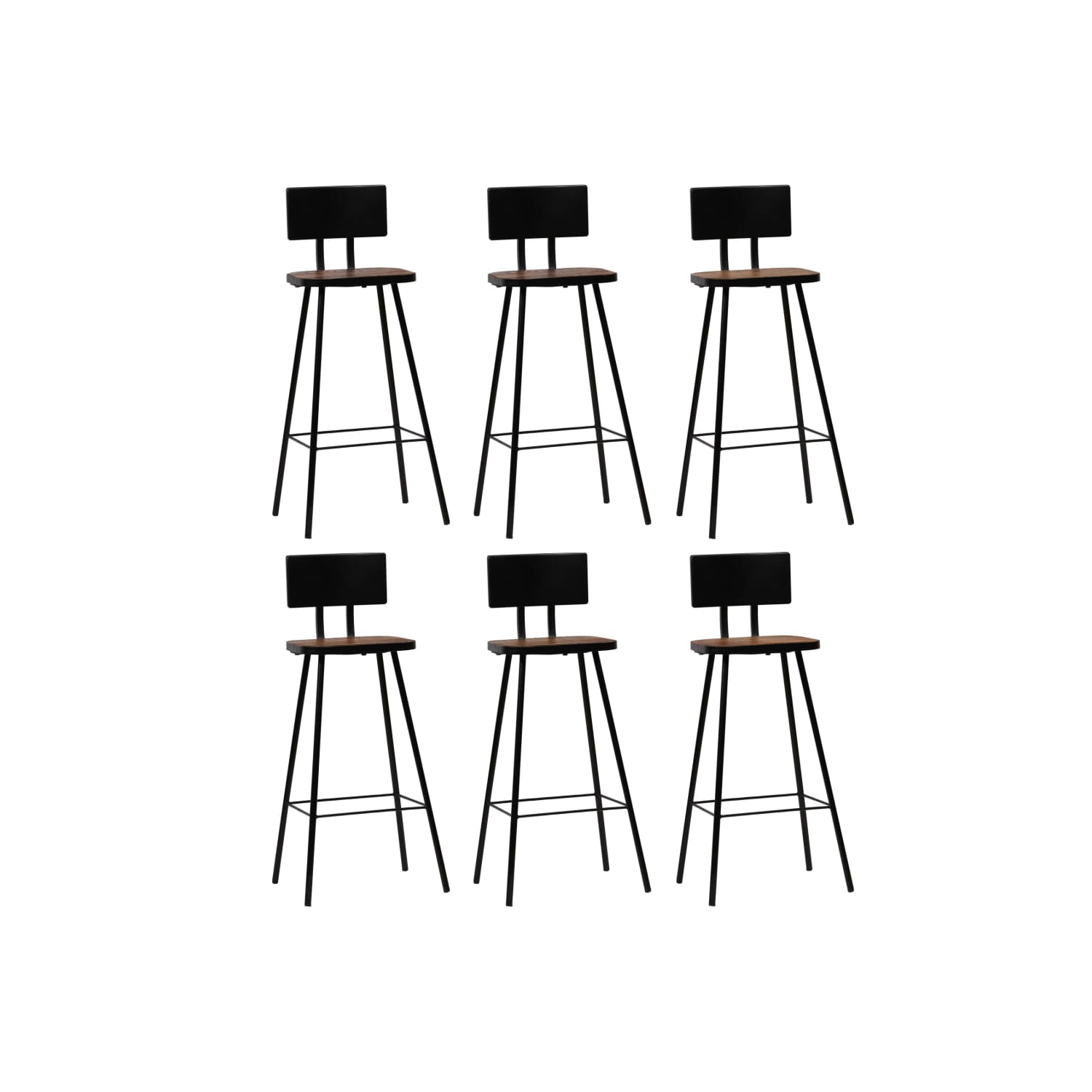 vidaXL Bar Set 7 Piece Solid Reclaimed Wood