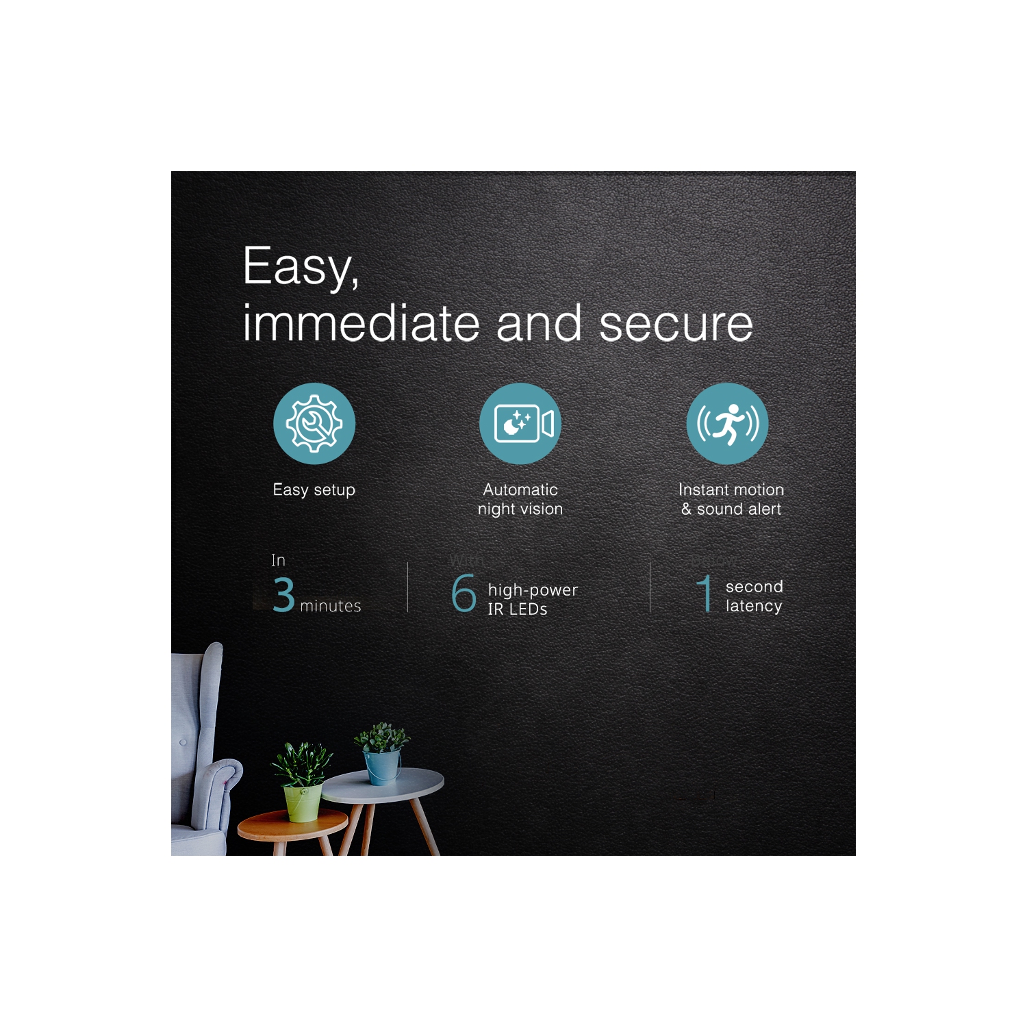 SpotCam FHD 2 Wireless Home Security Camera, 1080p, Indoor, Night Vision, Two-Way Talk, Motion & Sound Alert, Alarm Siren, Free Fulltime Continuous