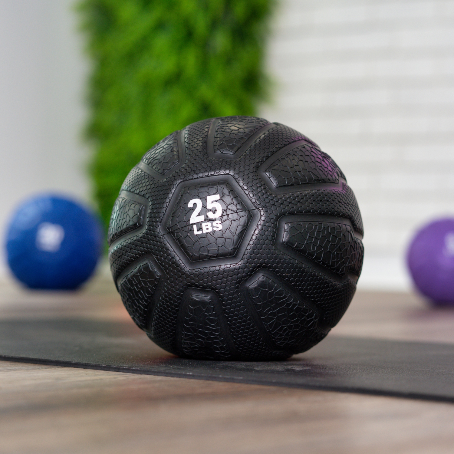 PRISP Weighted Rubber Medicine Ball - Weight Ball for Strength Exercises and Fitness Workouts, 25 lbs