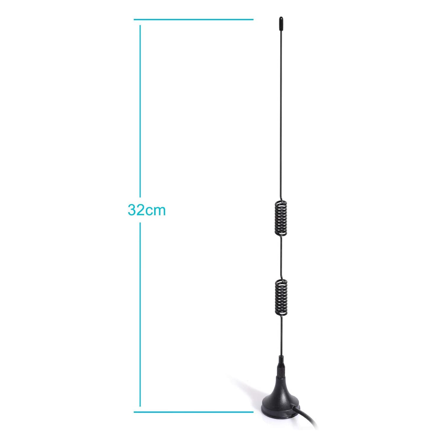 Universal Car Radio Antenna Car Magnetic Base Antenna Car Stereo Antenna Aerial for Vehicle Truck SUV Truck RV Marine Boat Car Stereo Audio HD Radio