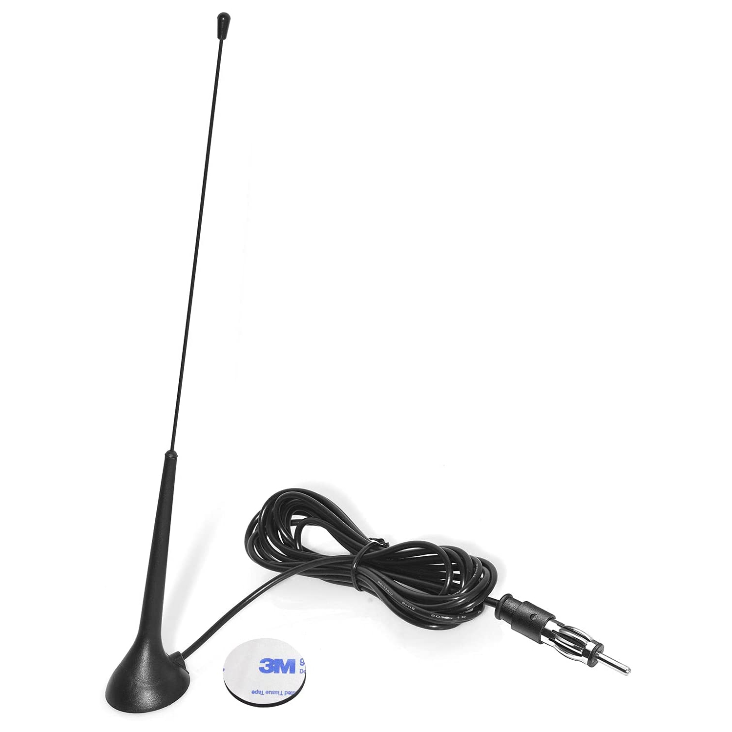 Car Radio Antenna Universal Car FM Radio Antenna Magnetic Base Aerial for Vehicle SUV Truck RV Marine Boat Car Stereo Audio Radio Head Unit Receiver
