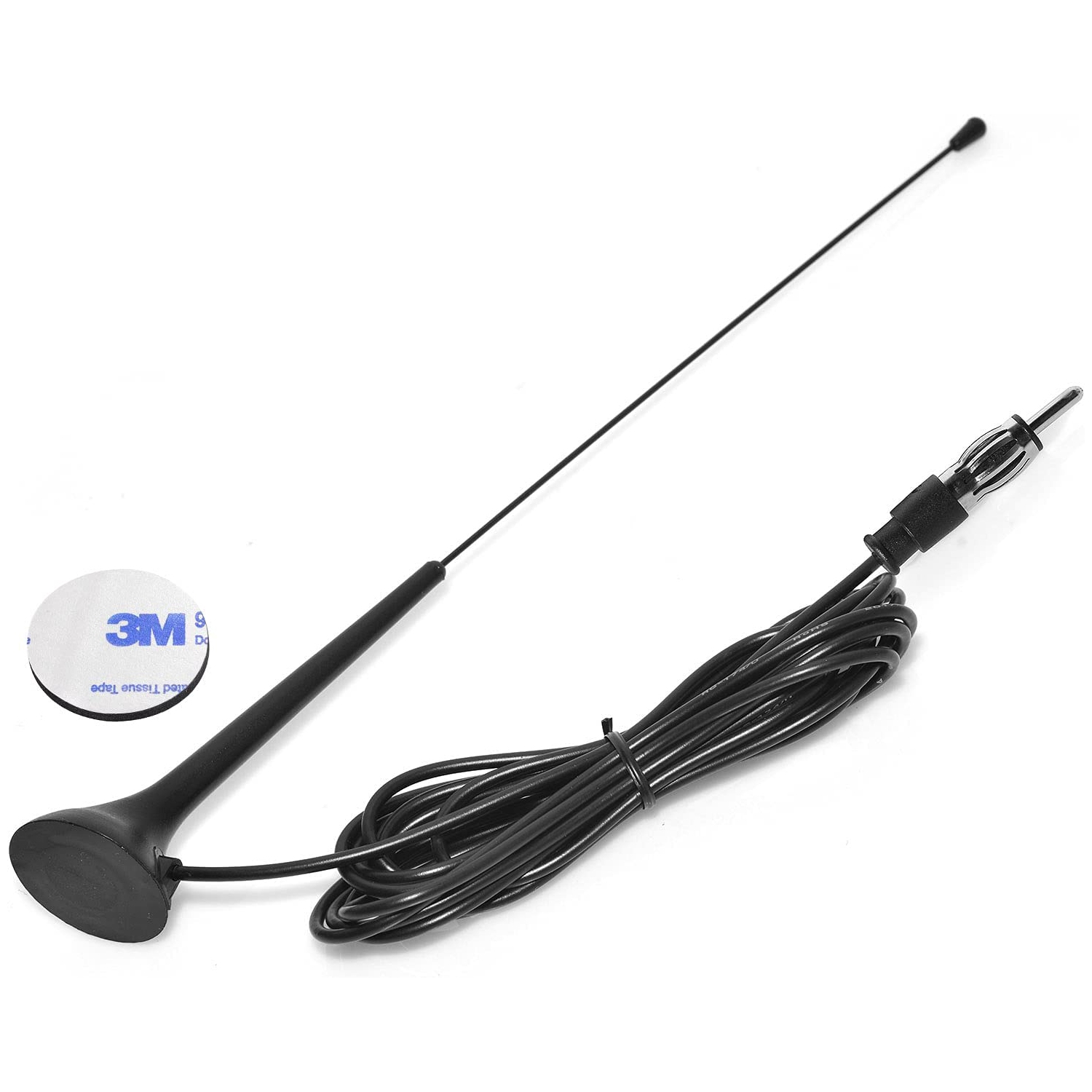 Car Radio Antenna Universal Car FM Radio Antenna Magnetic Base Aerial for Vehicle SUV Truck RV Marine Boat Car Stereo Audio Radio Head Unit Receiver