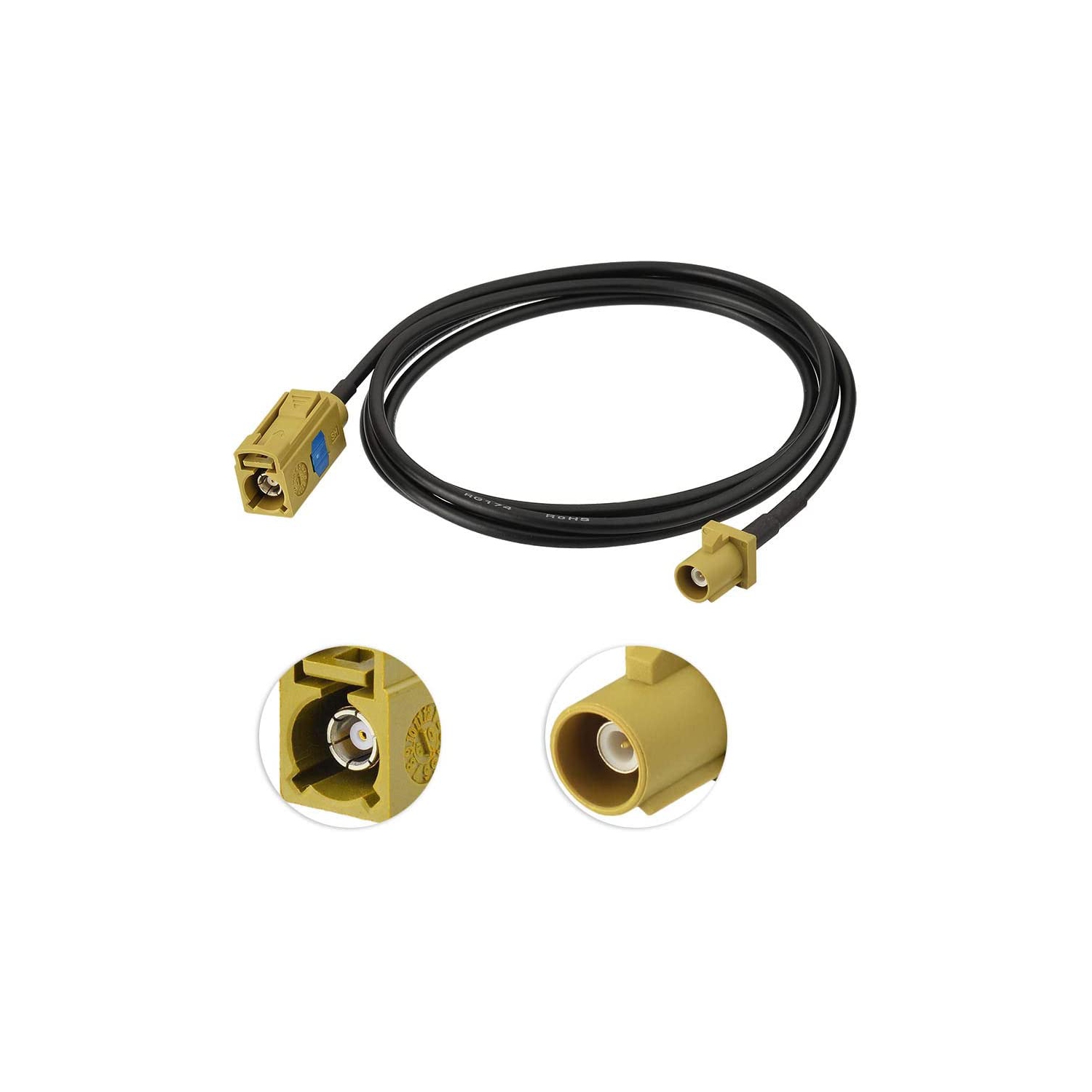 Pour l’antenne de radio par satellite Sirius XM, câble rallonge en tire-bouchon femelle à mâle de 1,2 m/3.9 pi, code de cari FAKRA