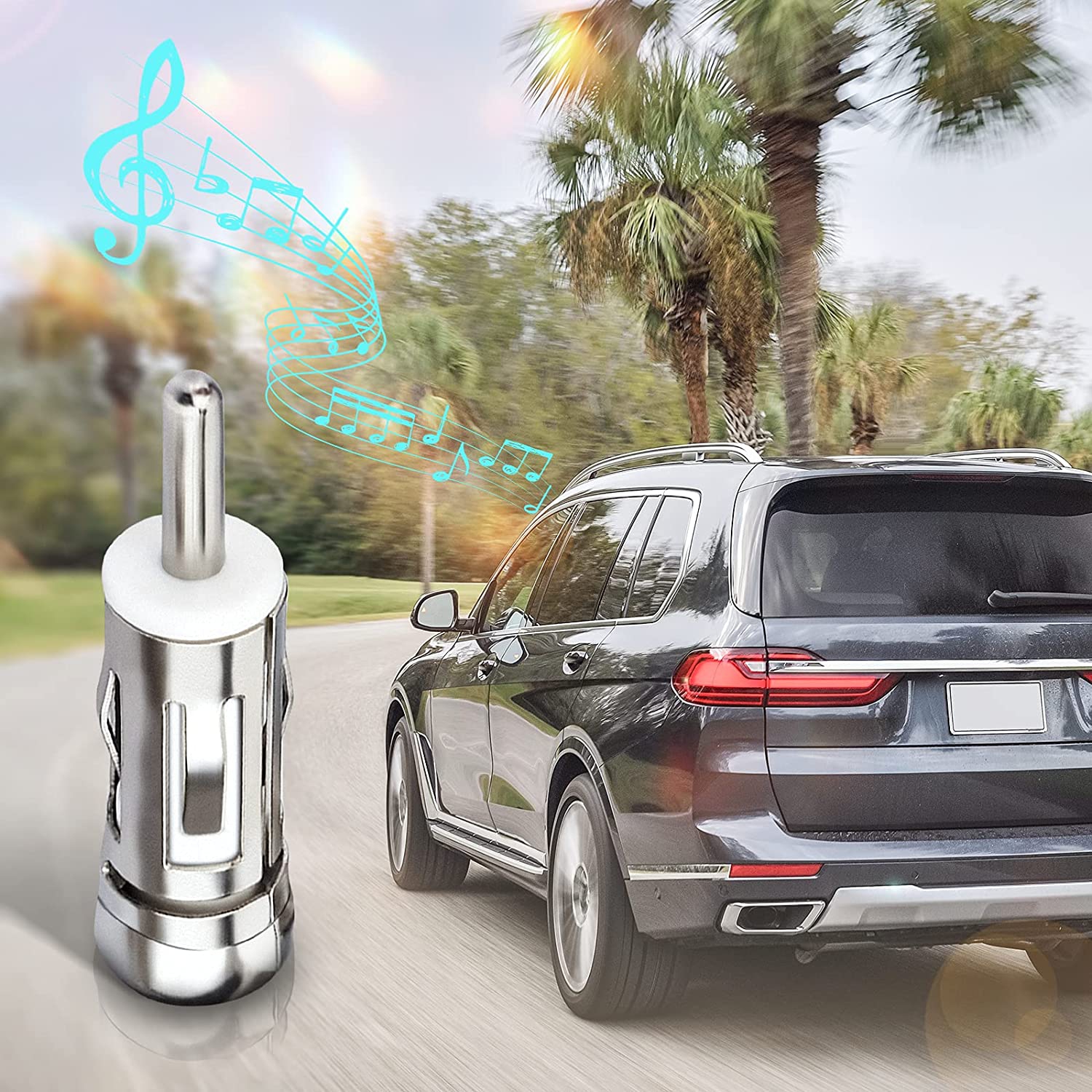 Adaptateur d'antenne de voiture radio AM FM stéréo universelle Adaptateur d'antenne connecteur d'entrée ISO à DIN pour radio d'auto Volkswagen Audi