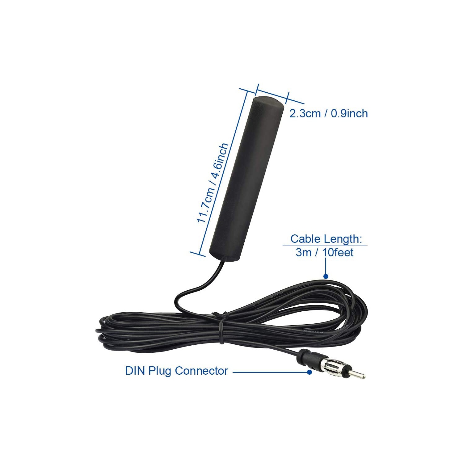 Car Antenna Car Stereo FM AM Radio Antenna Car Adhesive Mount Hidden Patch Antenna for Vehicle Truck SUV Car Stereo in Dash Head Unit CD Media