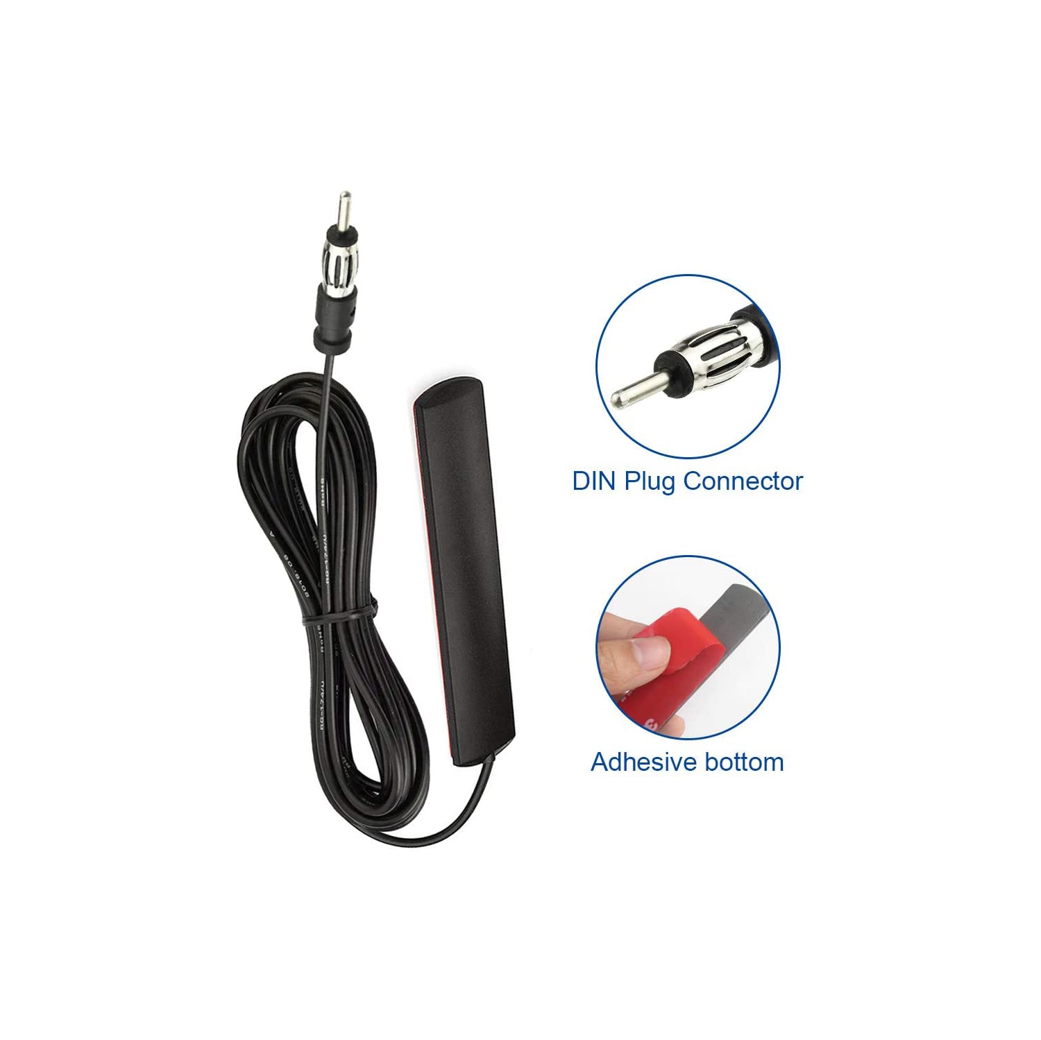 Car Antenna Car Stereo FM AM Radio Antenna Car Adhesive Mount Hidden Patch Antenna for Vehicle Truck SUV Car Stereo in Dash Head Unit CD Media