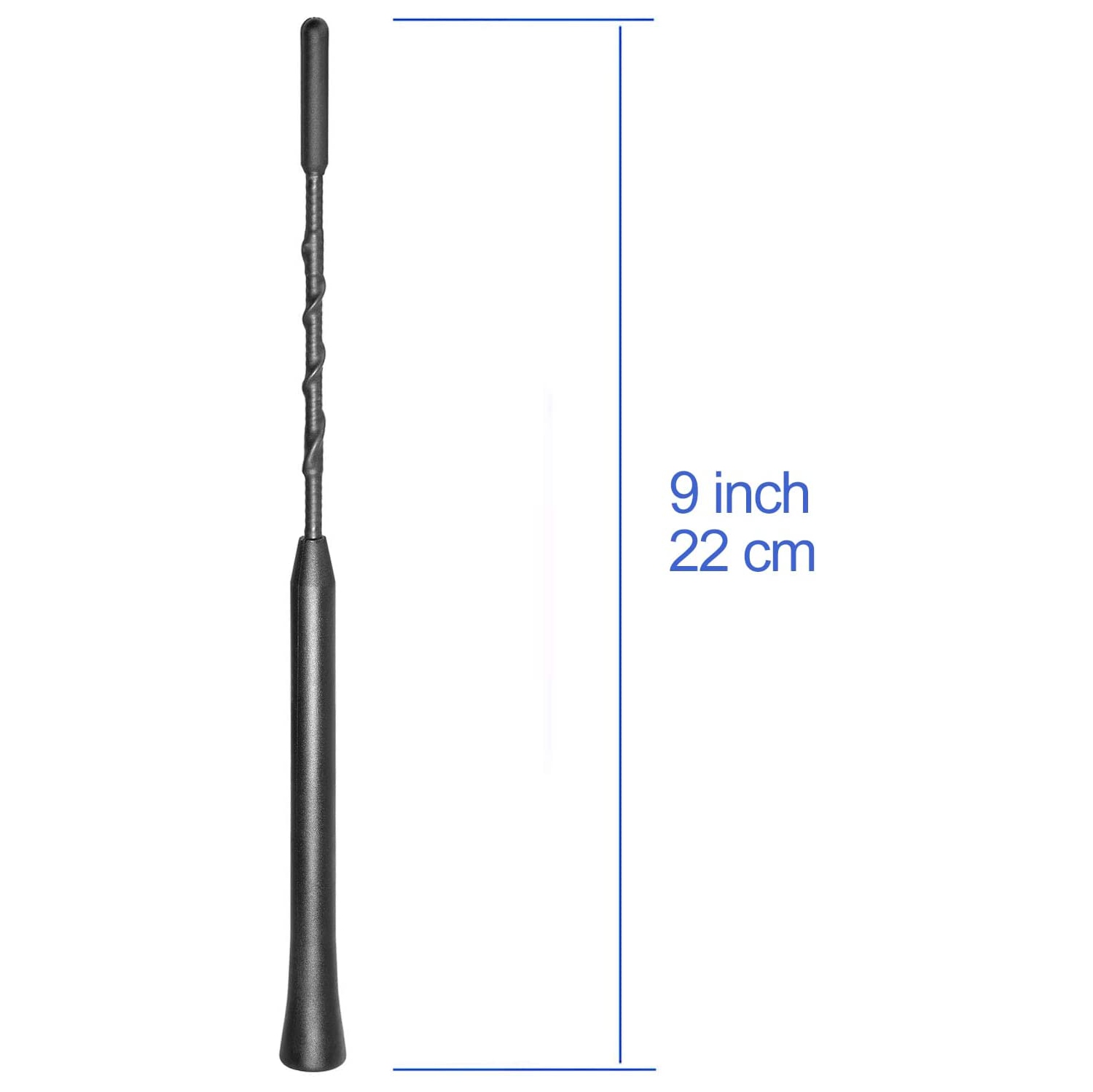 Antenne de voiture universelle en caoutchouc pour pavillon Mast remplacement d’antenne voiture flexible 9 po compatible avec Toyota Honda Chevrolet