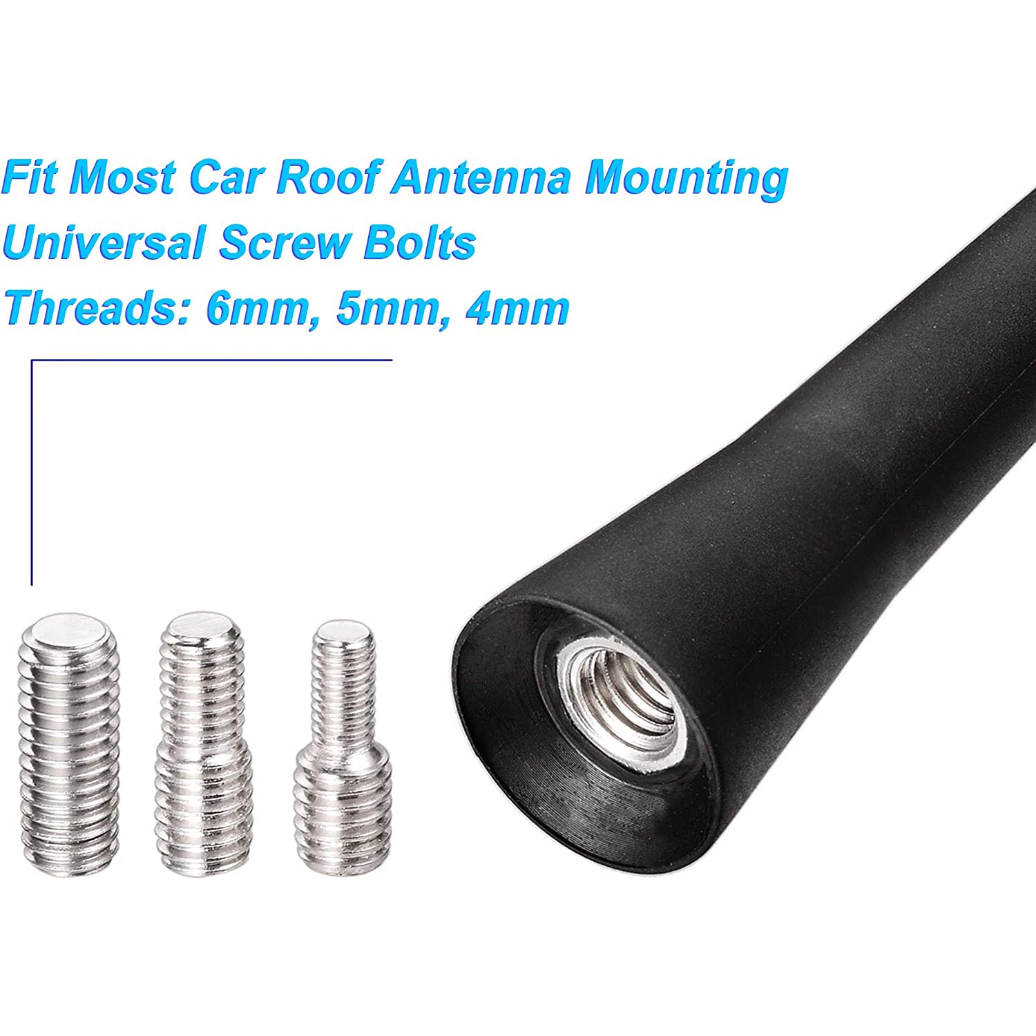 Antenne de voiture universelle en caoutchouc pour pavillon Mast remplacement d’antenne voiture flexible 9 po compatible avec Toyota Honda Chevrolet