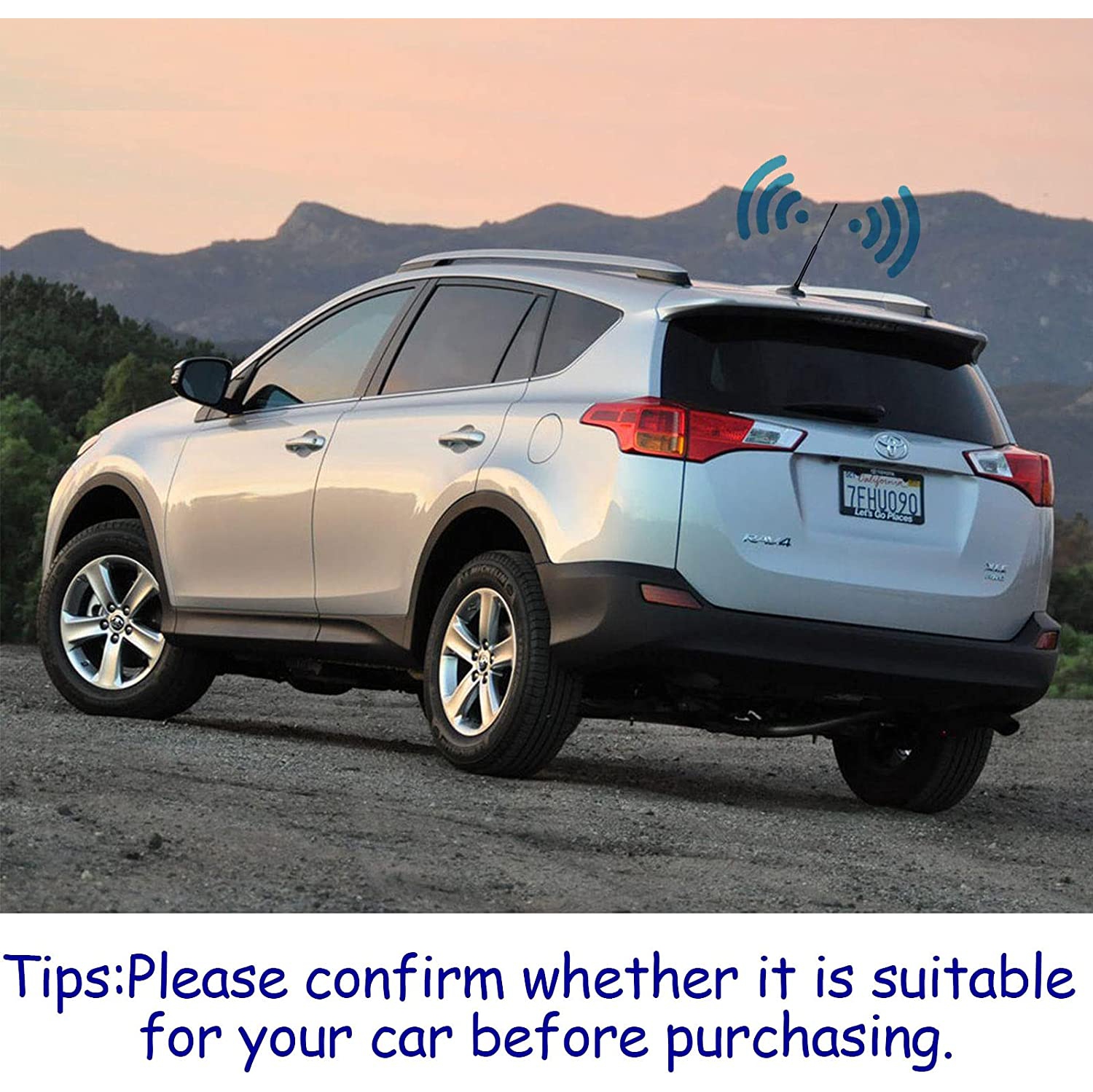 Antenne de voiture universelle en caoutchouc pour pavillon Mast remplacement d’antenne voiture flexible 9 po compatible avec Toyota Honda Chevrolet