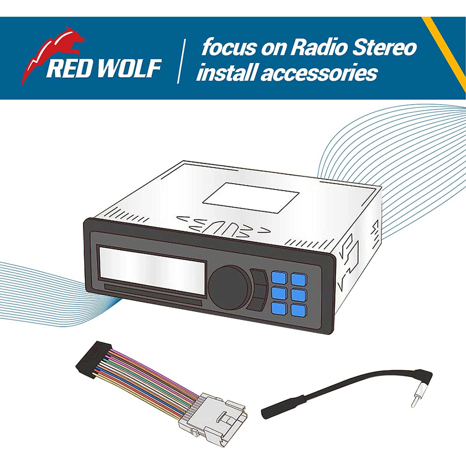 Remplacement pour Jeep Wrangler 2007-2013 JK JKU, Dodge Chrysler après-vente radio, remplacement de la fiche de l'adaptateur d'antenne stéréo