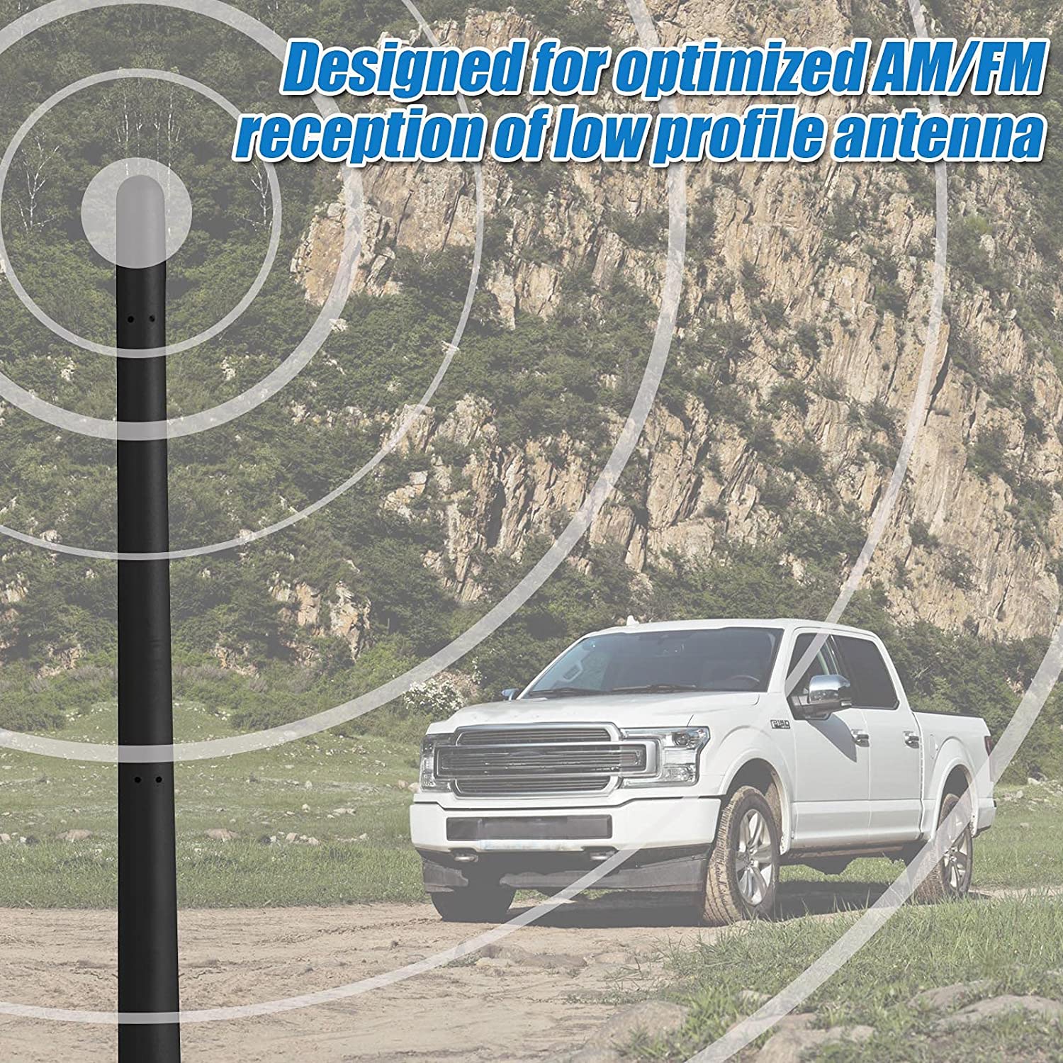 7''Flexible short Antenna replacement for Jeep Wrangler antenna JK JKU JL JLU Rubicon Sahara accessories,Car Wash Proof Short EPDM Rubber Antenna,