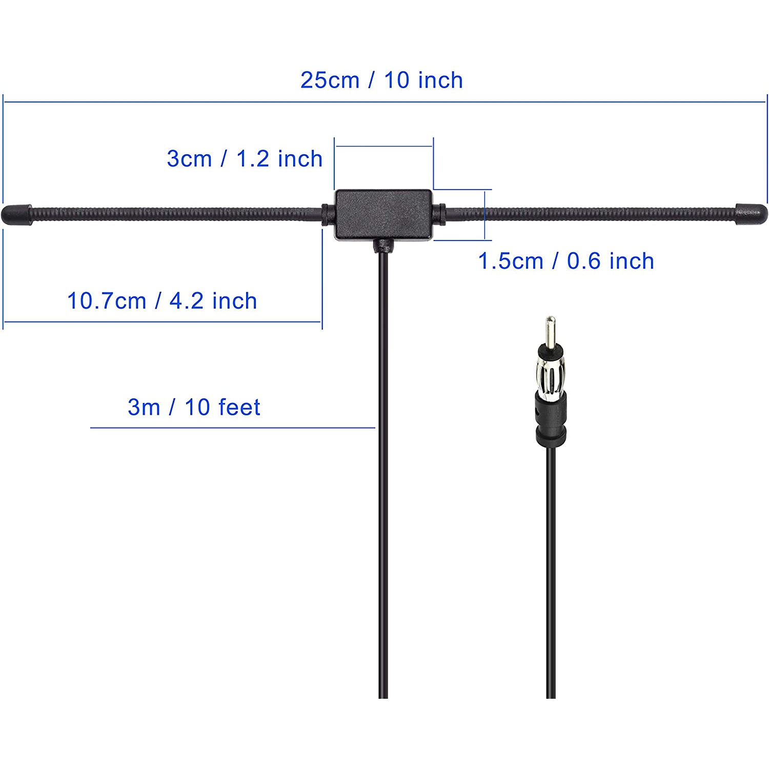 Antenne de voiture AM radio FM AM Dipole Antenne à support adhésif Antenne stéréo auto pour camion VUS radio stéréo de voiture unité de tête de