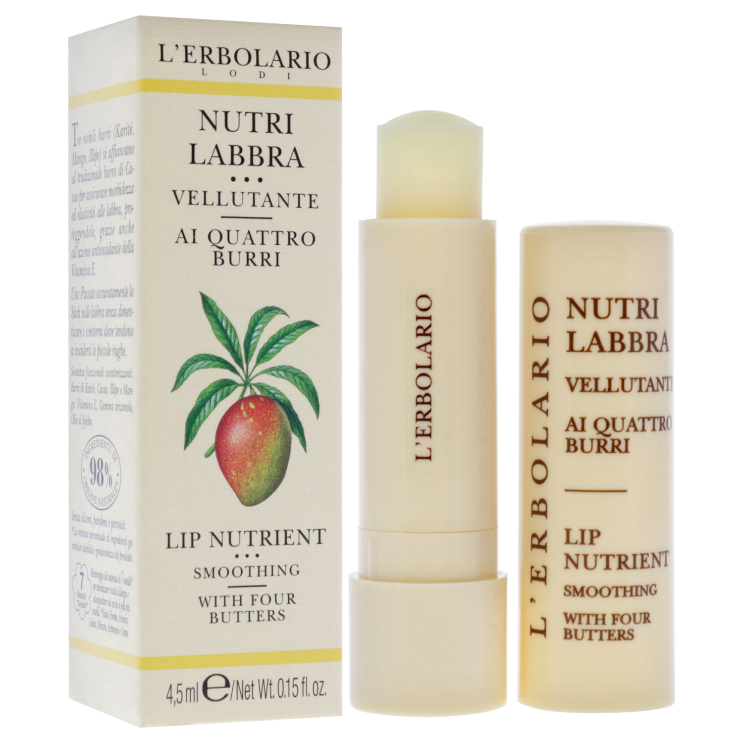 Lip Nutrient - Four Butters par LErbolario pour Unisexe - 0,15 oz de Baume à lèvres