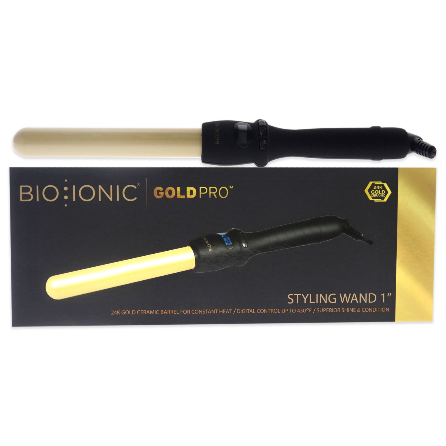 Or Pro La baguette de styling par Bio Ionic pour les femmes - 1 Fer à repasser de pouce
