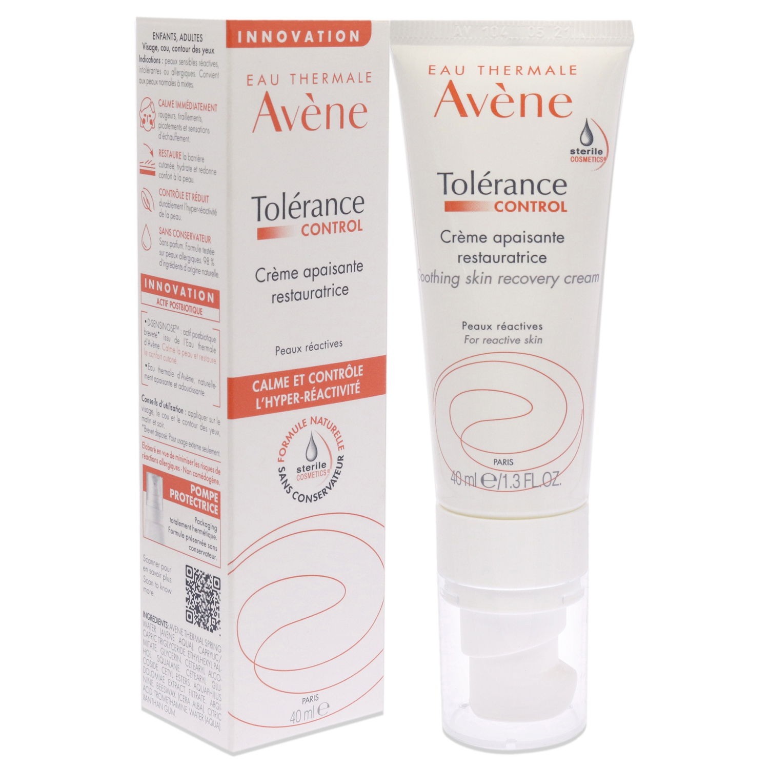 Tolerance Control Soothing Skin Recovery Cream by Avene for Women - 1.3 oz Cream