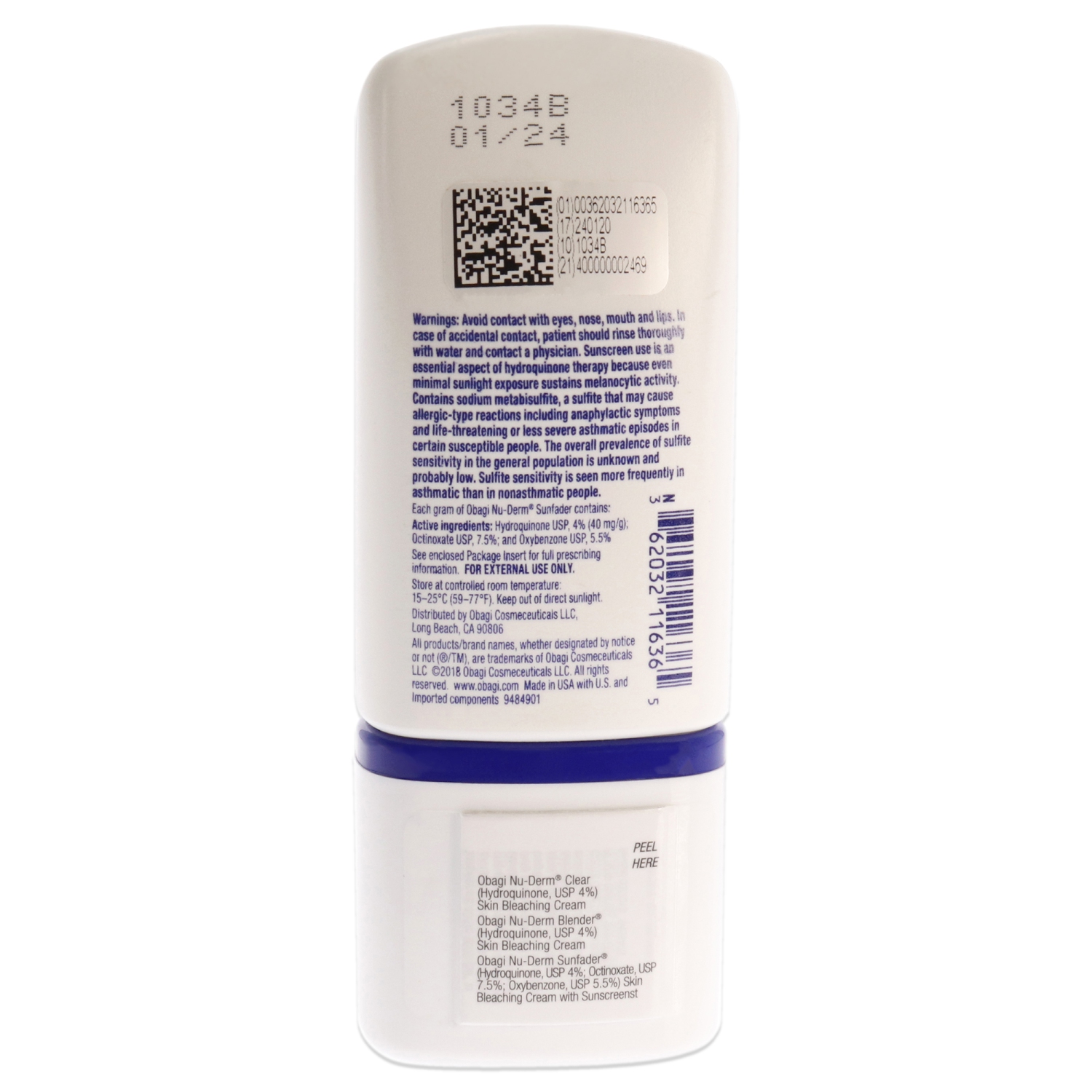 Obagi Nu-Derm 6 AM Sunfader Skin Lightener with Sunscreen SPF 15 by Obagi for Women - 2 oz Cream