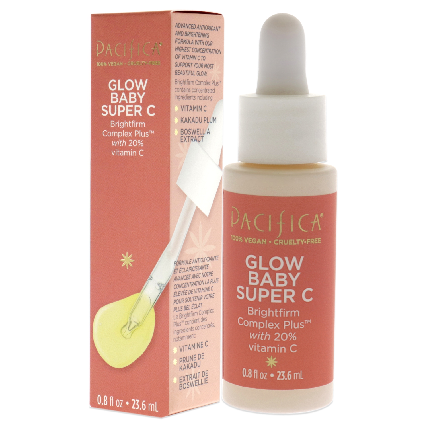 Sérum Glow Baby Super C Serum par Pacifica pour unisexe - 0,8 oz de Sérum