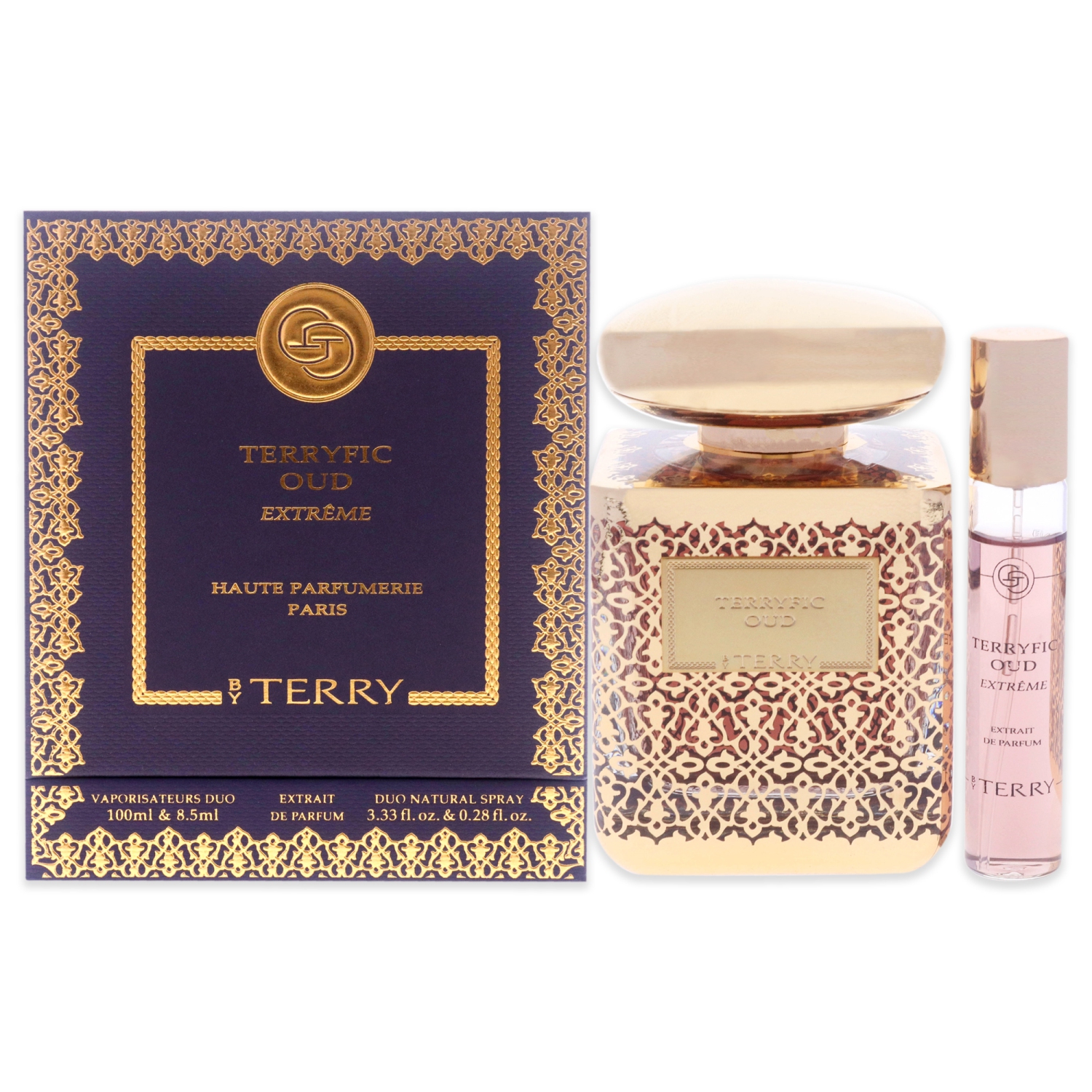 Terryfic Oud Extreme by Terry for Women - 2 Pc Gift Set 3.33oz EDP Spray, 0.28oz EDP Spray