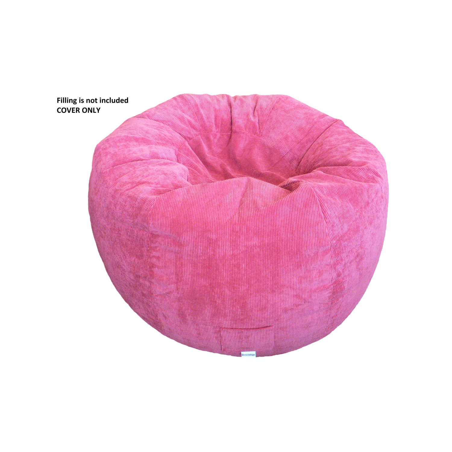 Boscoman - Round Jumbo Corduroy Beanbag Chair - Red COVER ONLY - 96125834