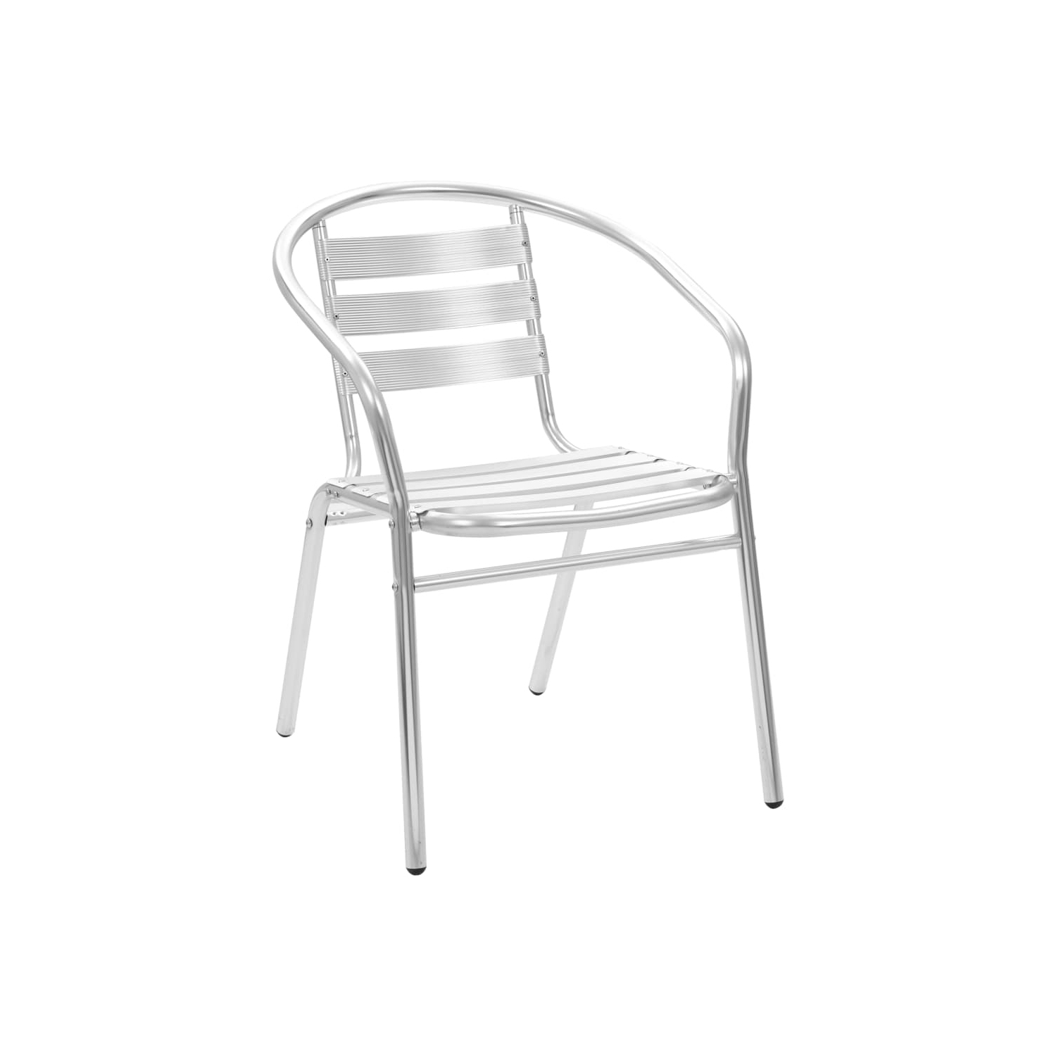 Chaises de patio empilables vidaXL en aluminium, 4 pièces