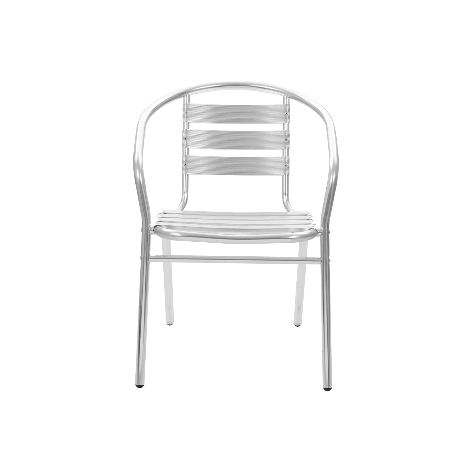 Chaises de patio empilables vidaXL en aluminium, 4 pièces