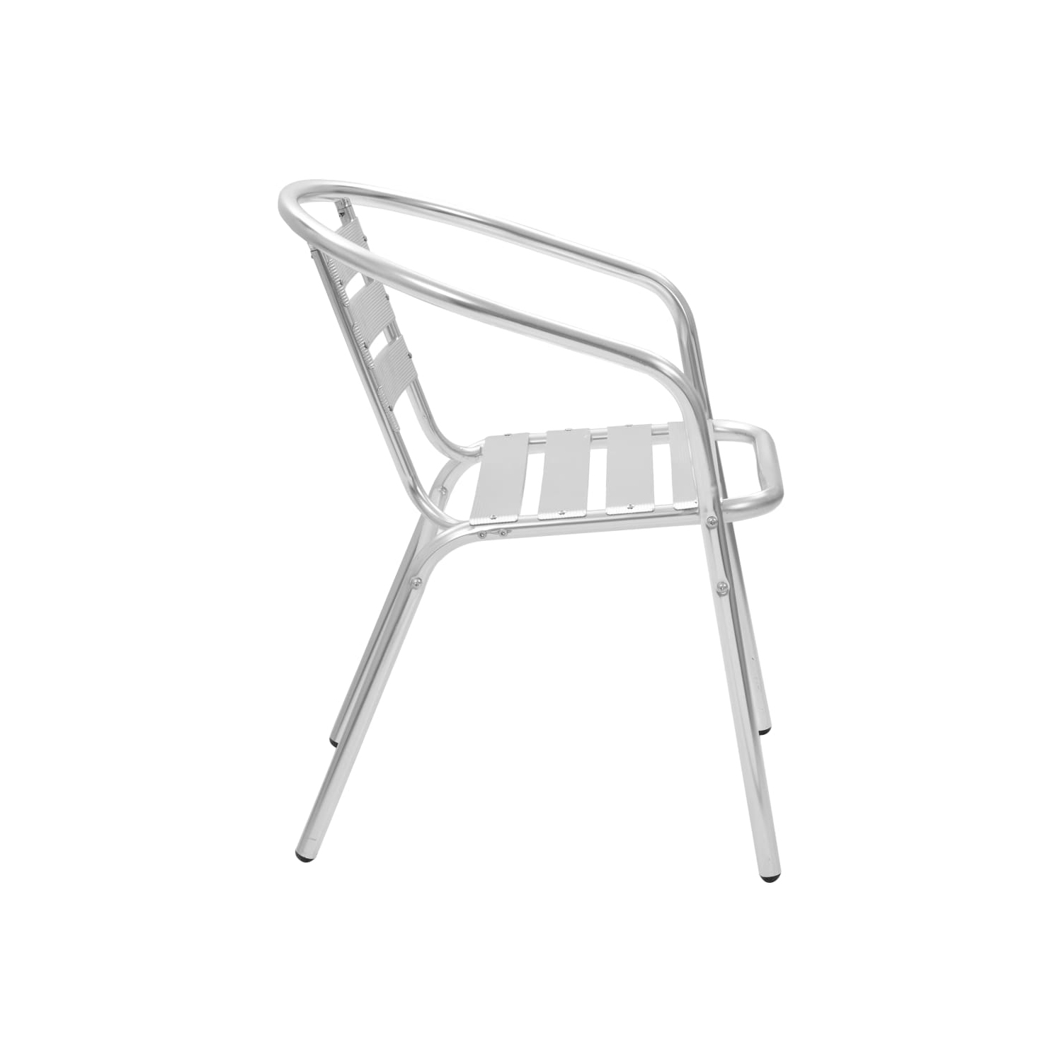 Chaises de patio empilables vidaXL en aluminium, 4 pièces