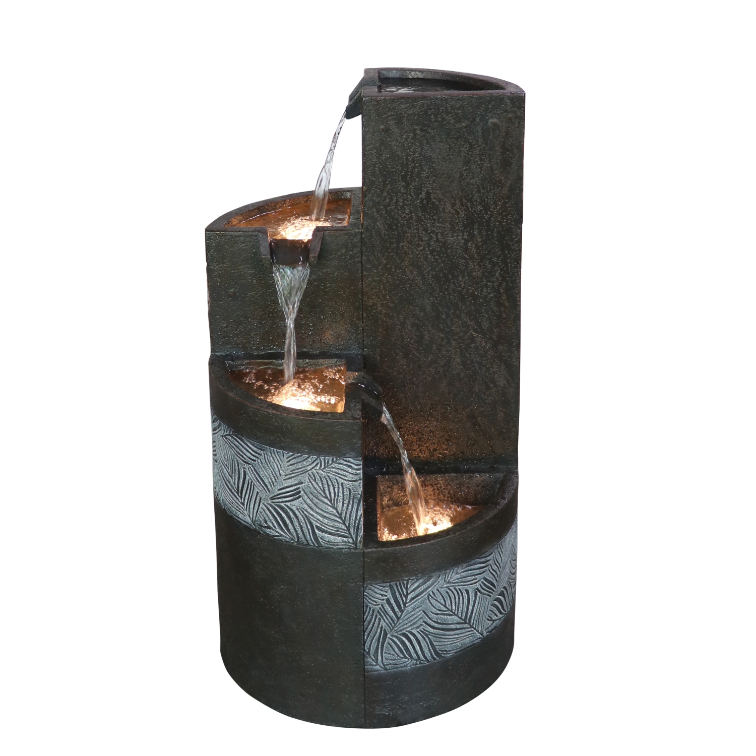 Henryka Outdoor Fountain - LED Lights - Resin