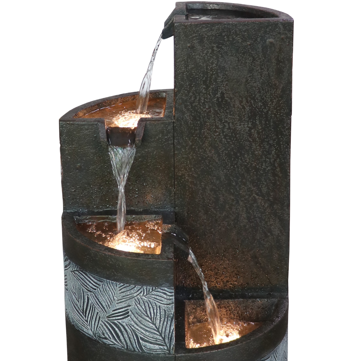 Henryka Outdoor Fountain - LED Lights - Resin