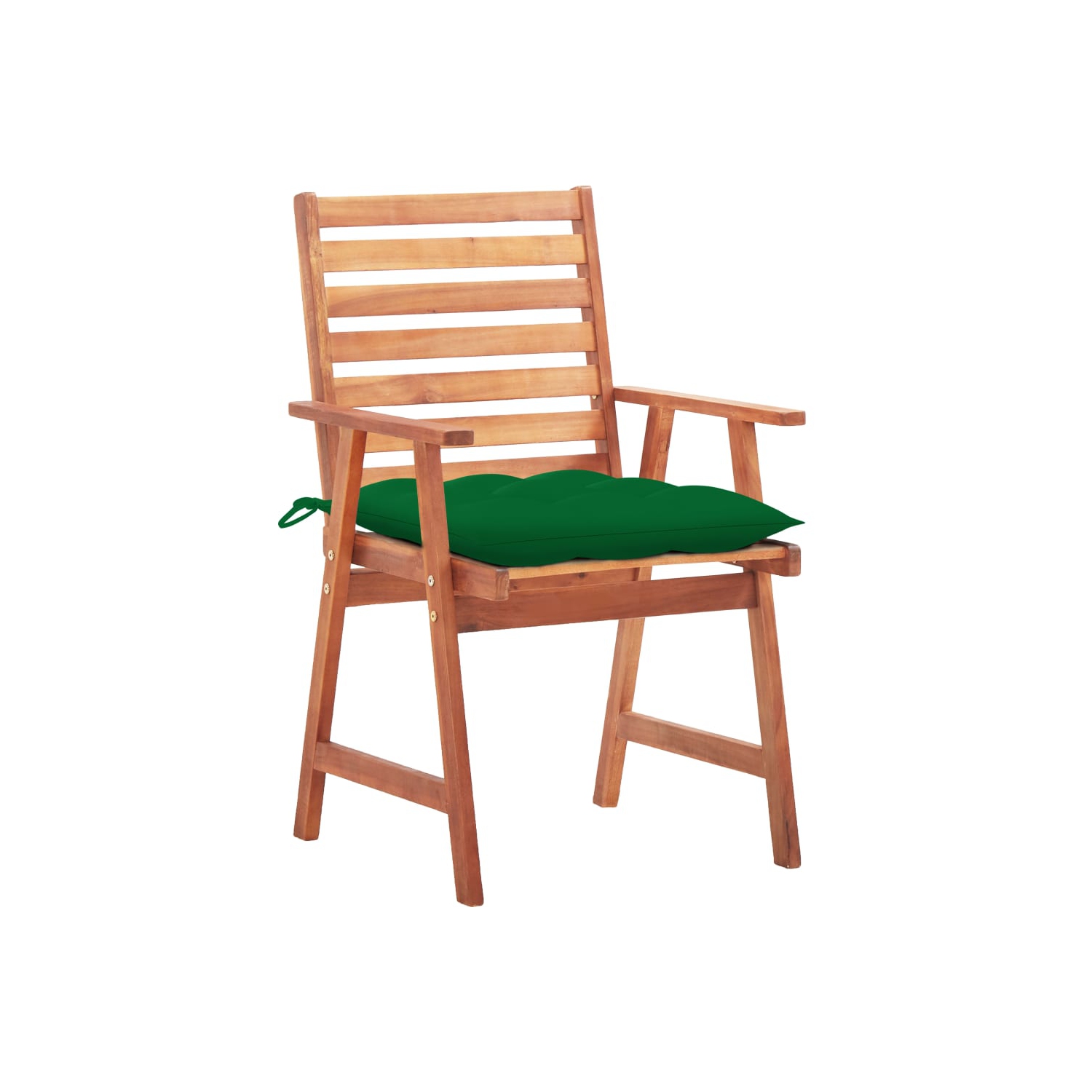 Chaises de salle à manger de patio VidaXL, 3 pièces, coussins en bois d’acacia massif