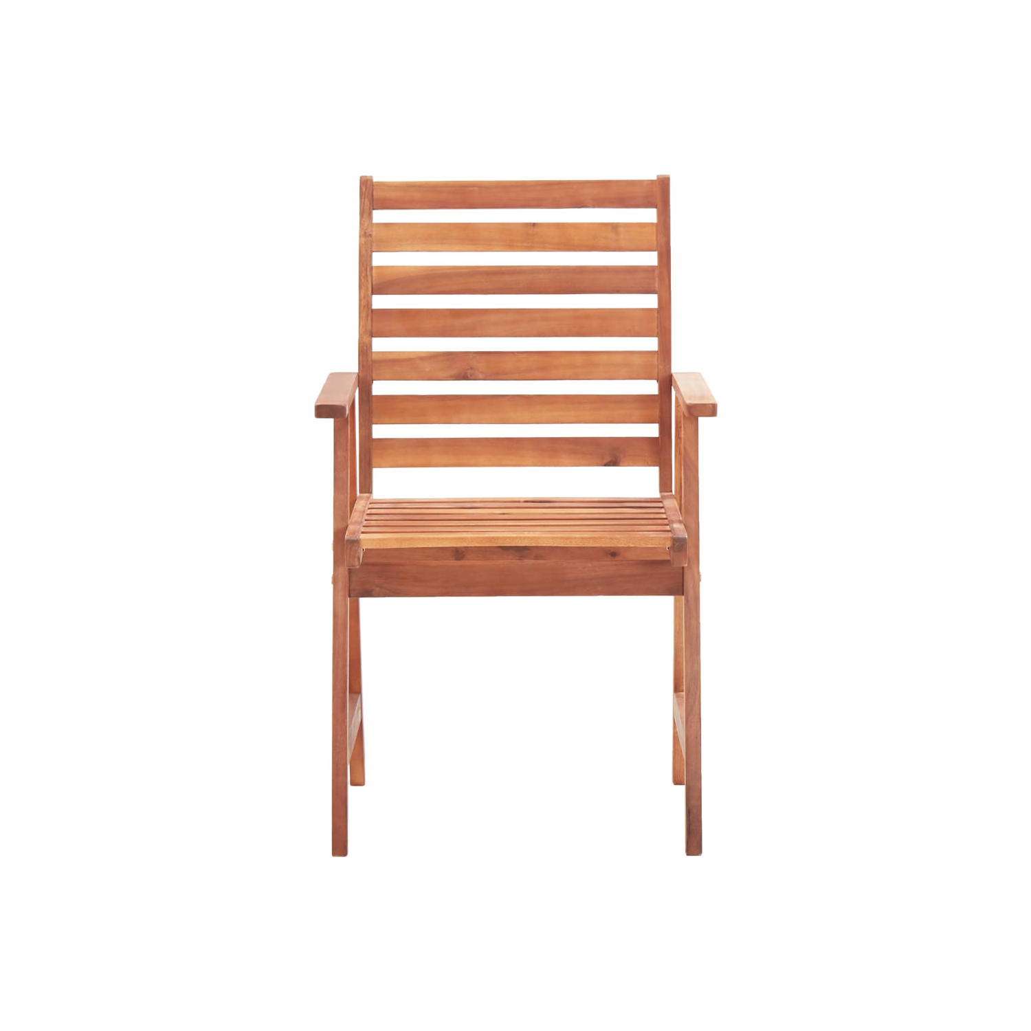 vidaXL Patio Dining Chairs 2 pcs with Cushions Solid Acacia Wood