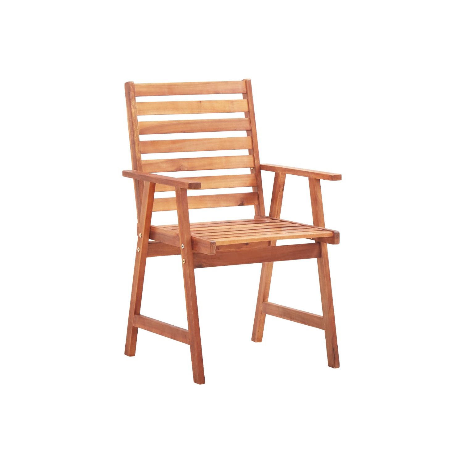 Chaises de salle à manger de patio VidaXL, 3 pièces, coussins en bois d’acacia massif