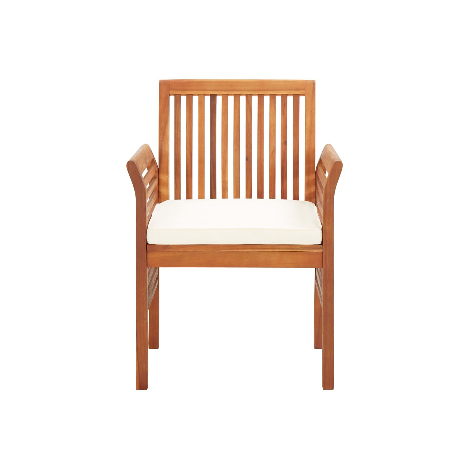 vidaXL Patio Dining Chair with Cushion Solid Acacia Wood