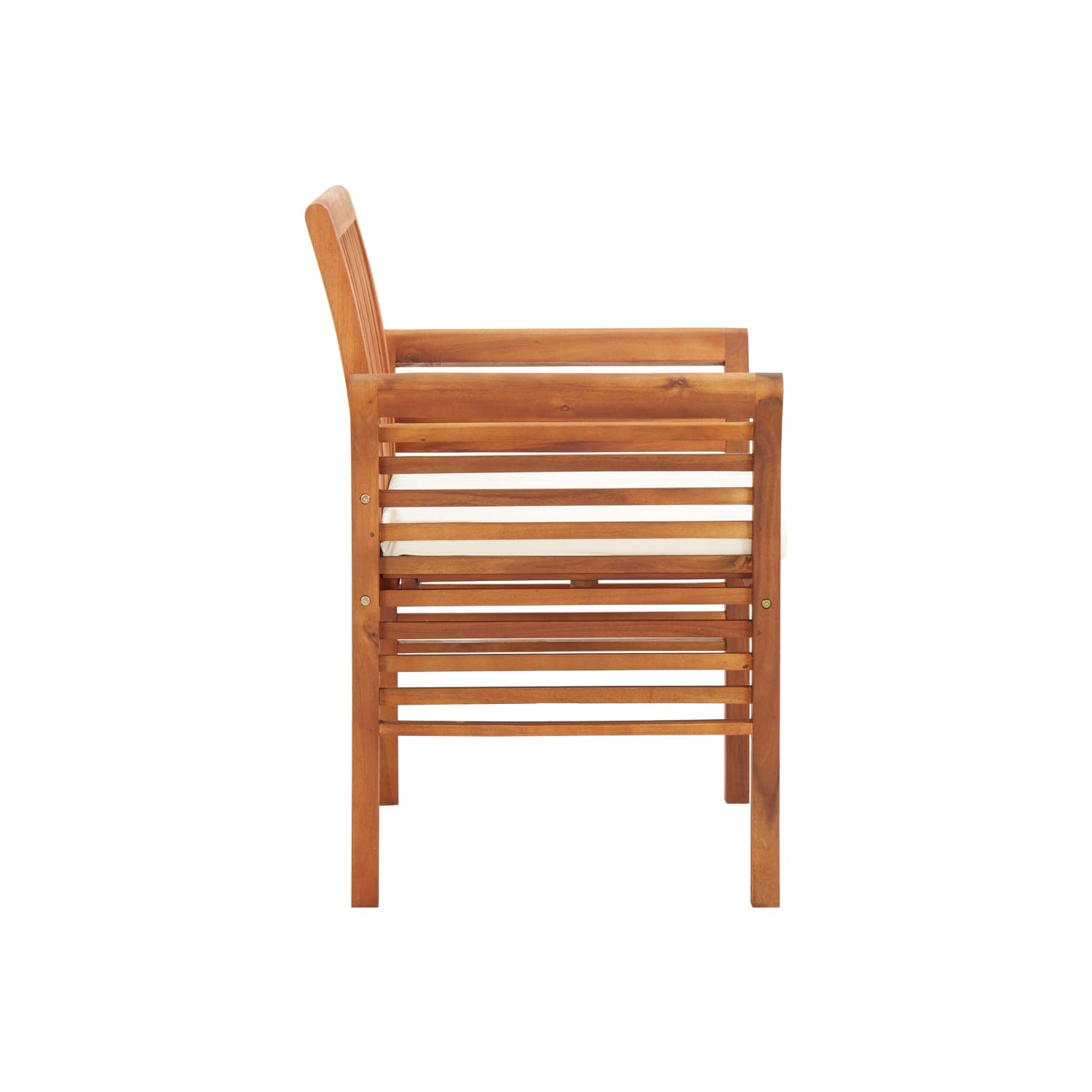 vidaXL Patio Dining Chair with Cushion Solid Acacia Wood