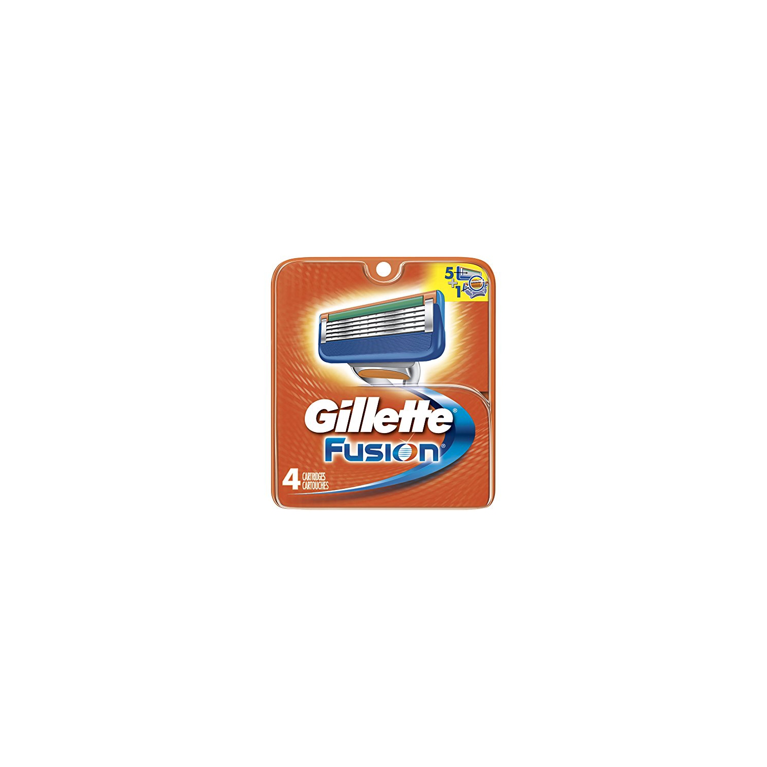 Gillette Fusion Men's Manual Razor Refills, 4 Count