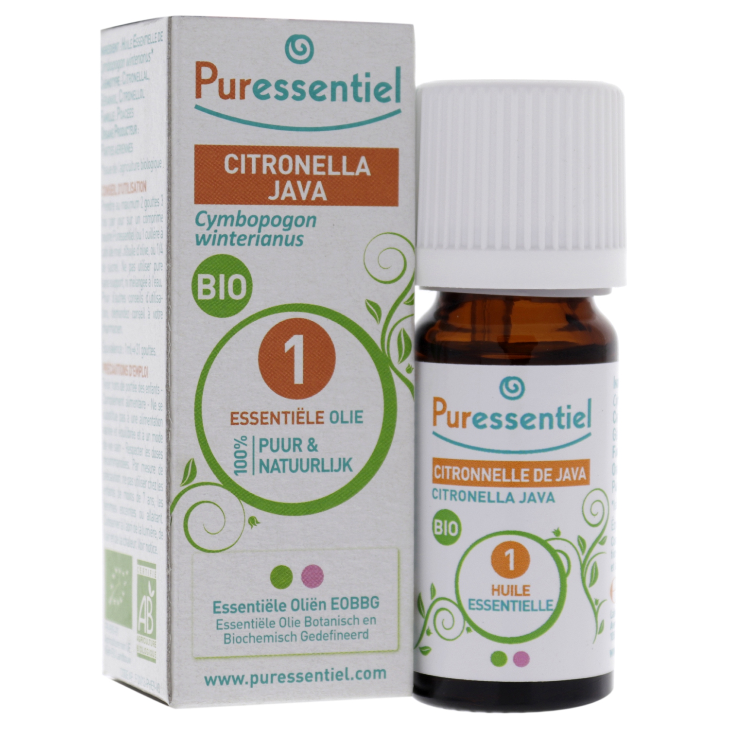Organic Essential Oil - Citronella Java by Puressentiel for Unisex - 0.3 oz Oil