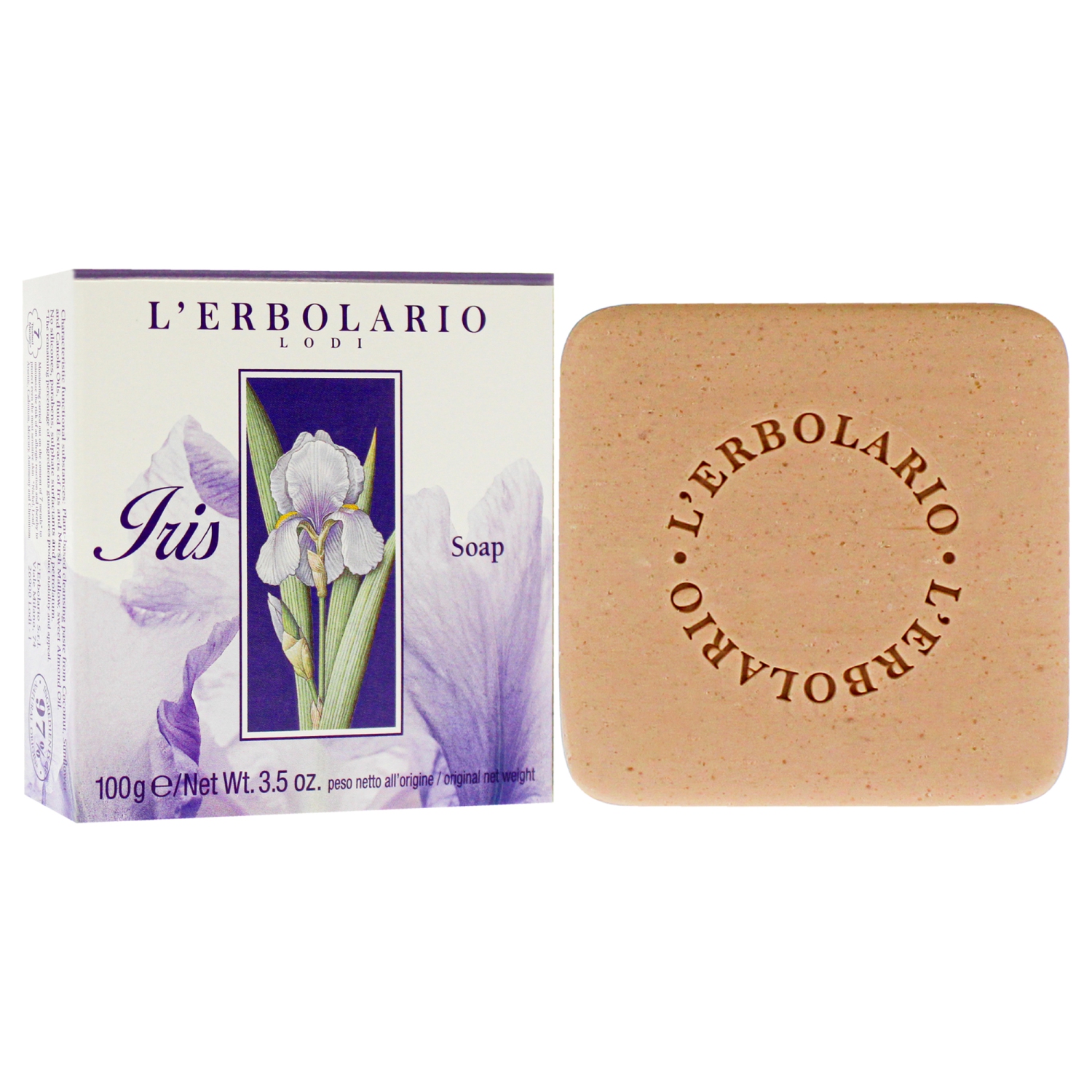 Soap - Iris by LErbolario for Unisex - 3.5 oz Soap