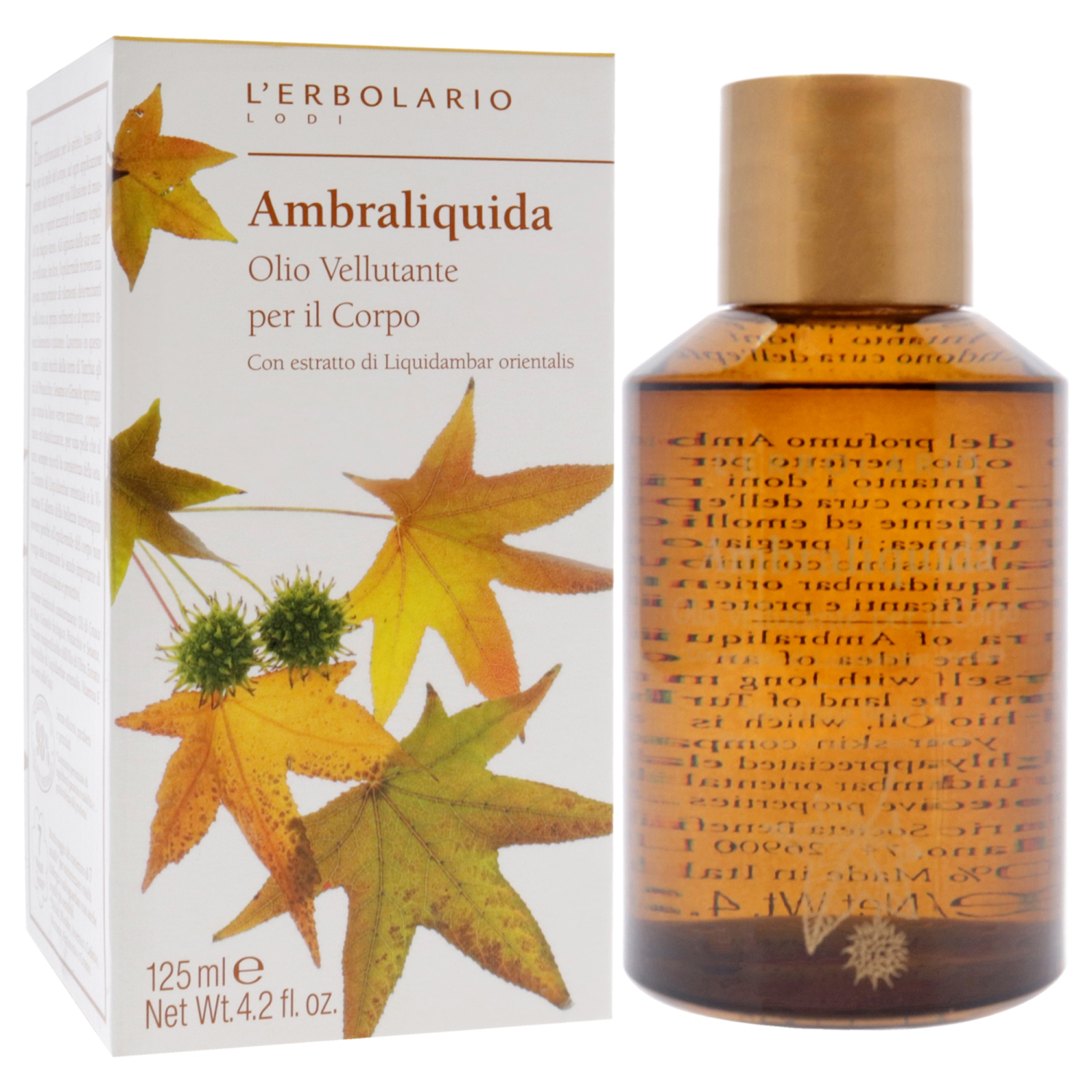 Smoothing Body Oil - Ambraliquida by LErbolario for Unisex - 4.2 oz Oil