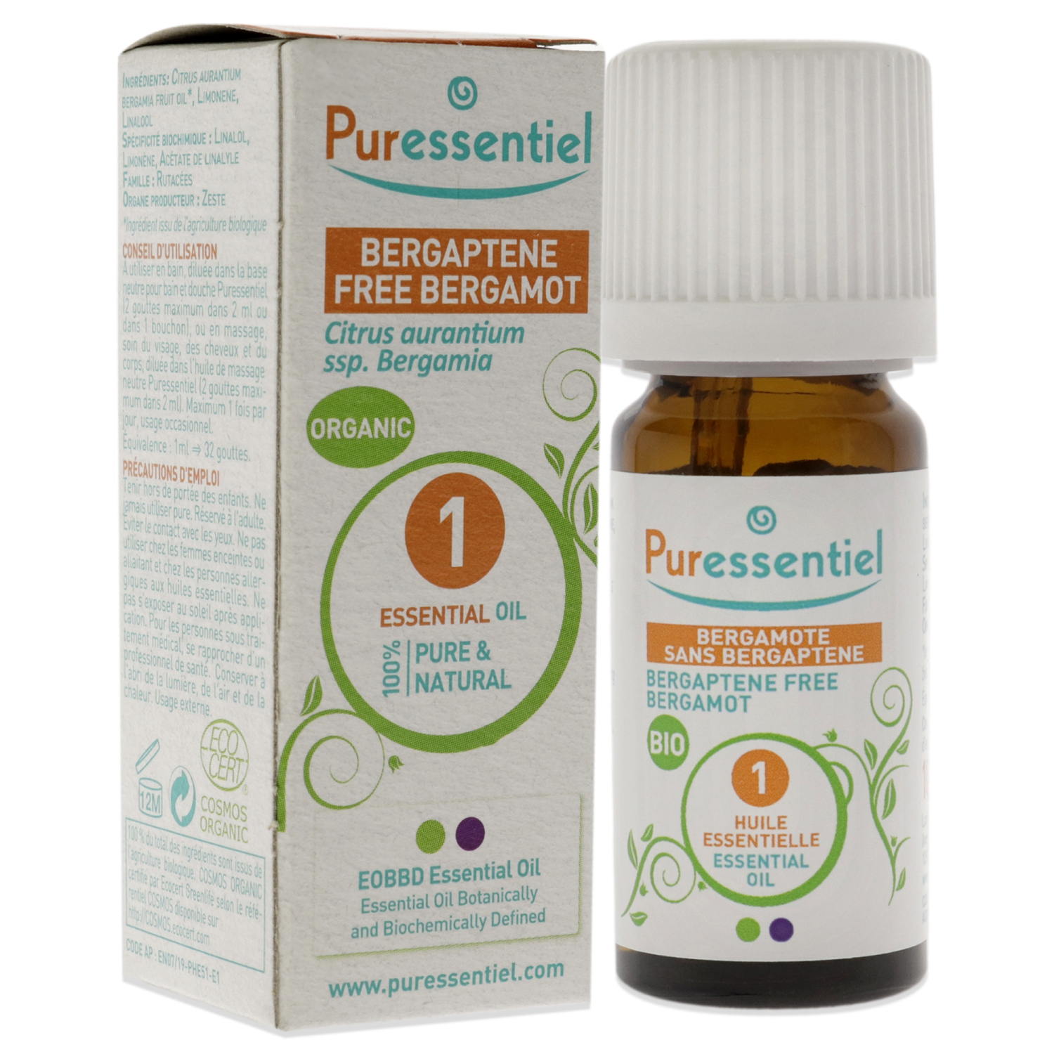 Organic Essential Oil - Bergamot by Puressentiel for Unisex - 0.34 oz Oil