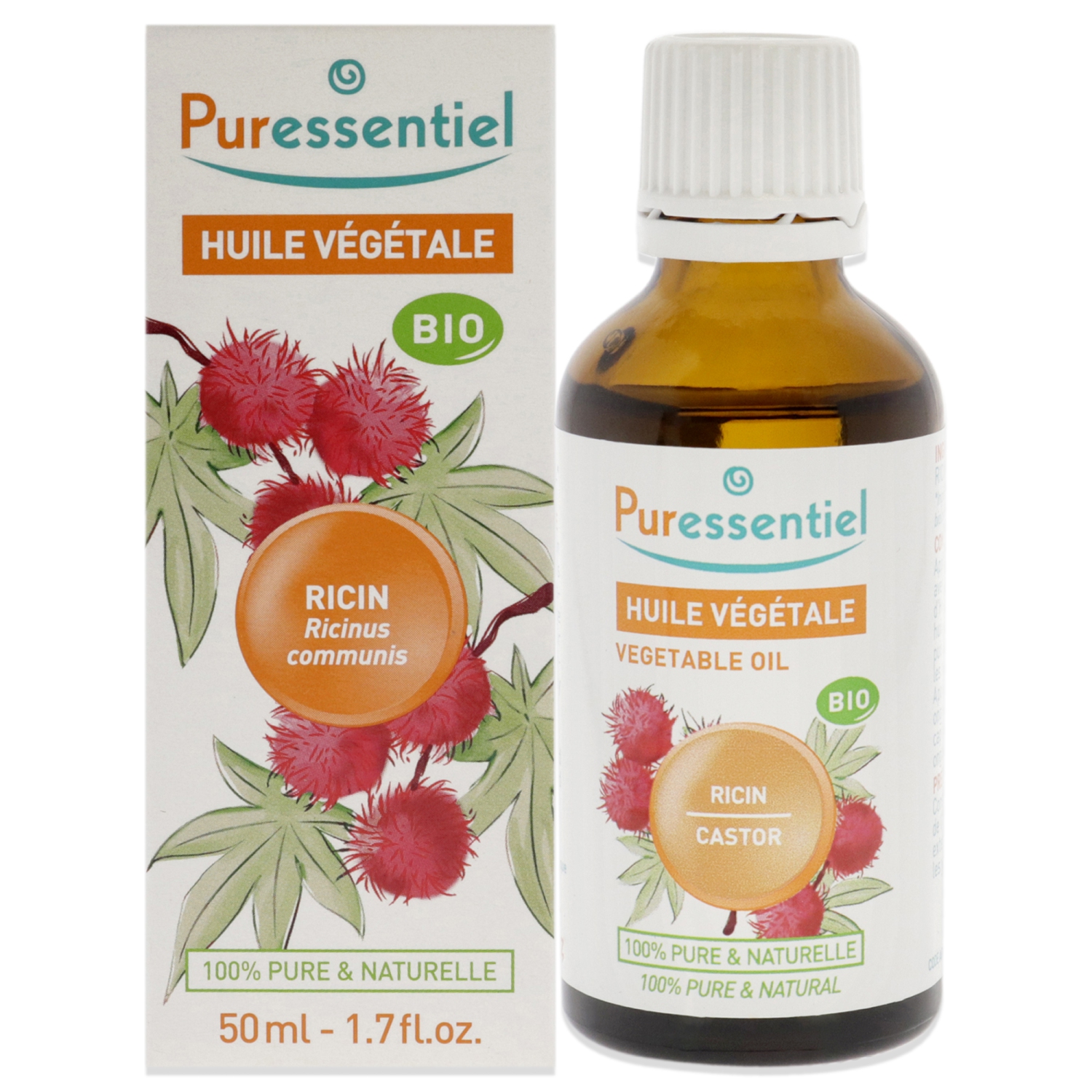 Organic Vegetable Oil - Castor by Puressentiel for Unisex - 1.7 oz Oil