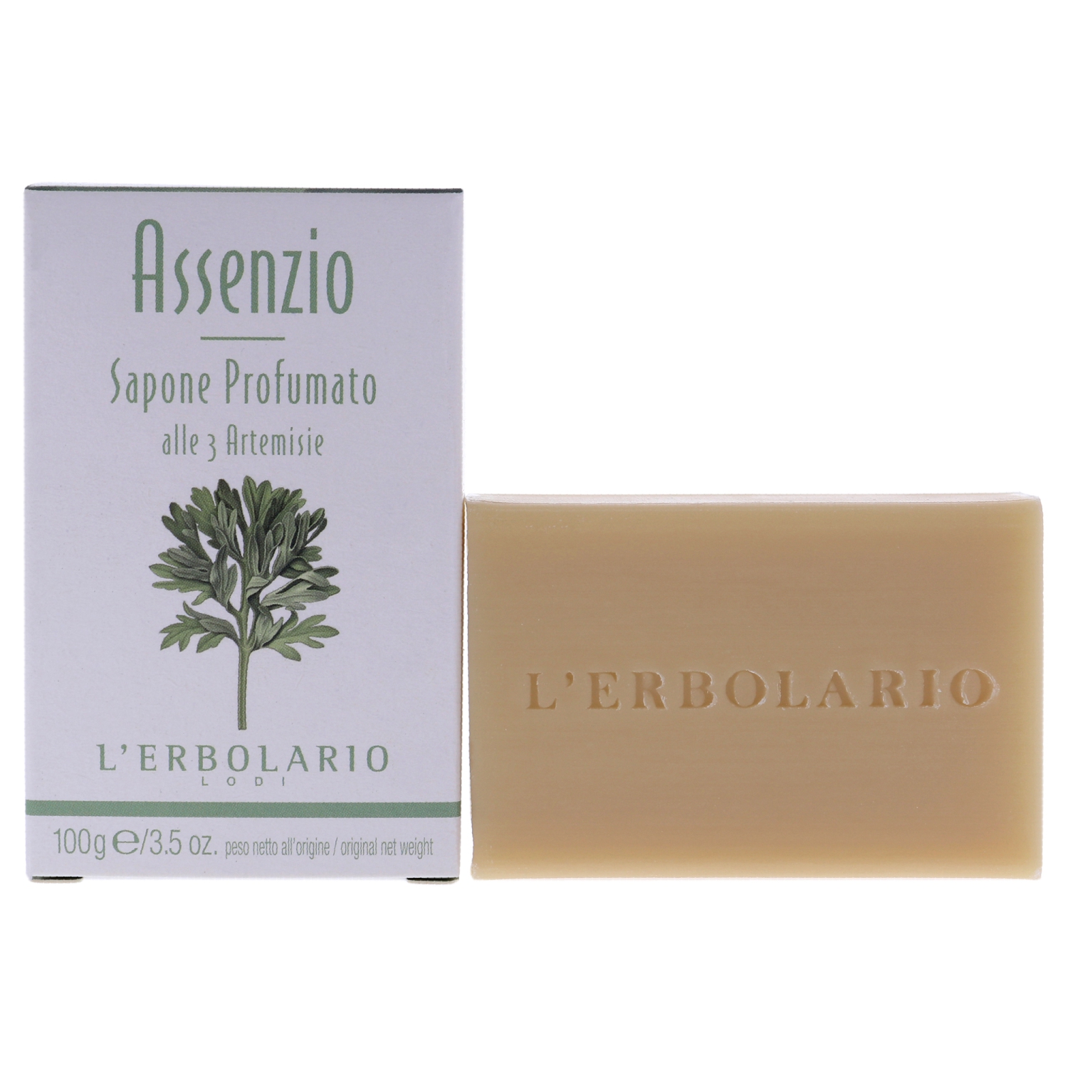 Absinthium Perfumed Bar Soap by LErbolario for Unisex - 3.5 oz Soap
